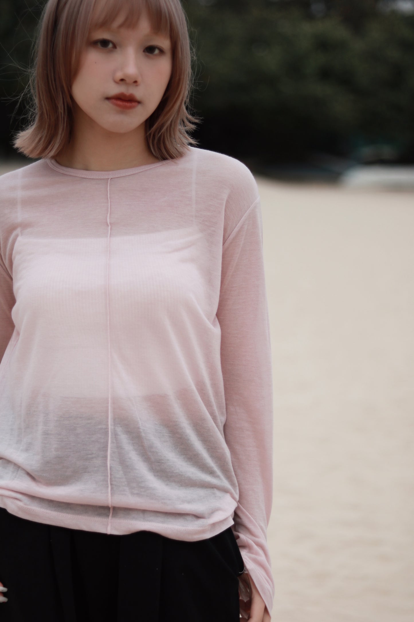 Spring Basic Top (Charcoal/Pink/Purple/White)