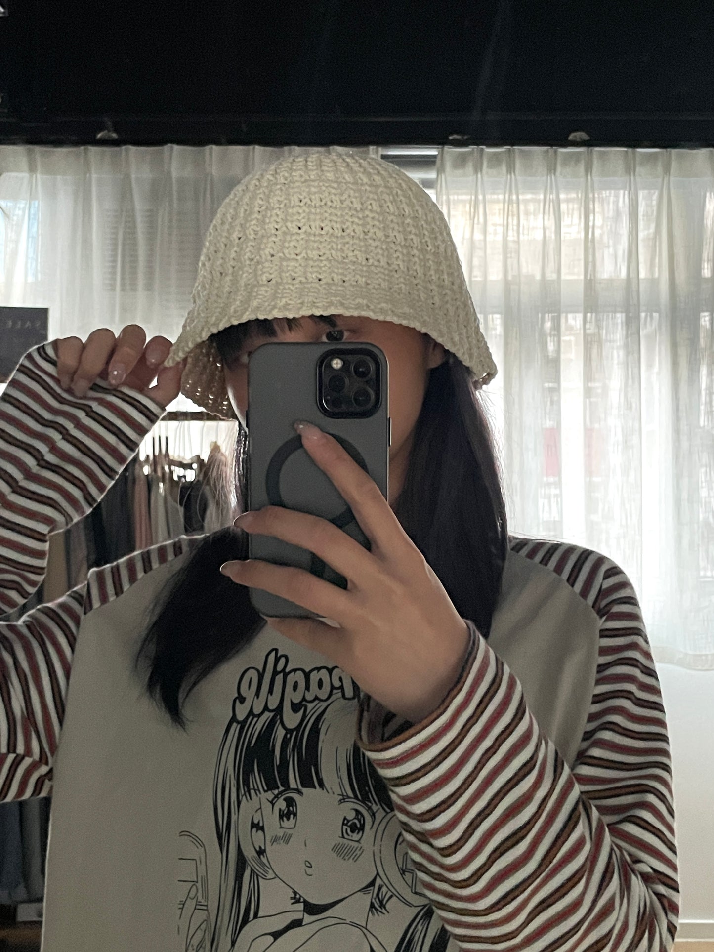 Bucket Hat (Black/ivory)