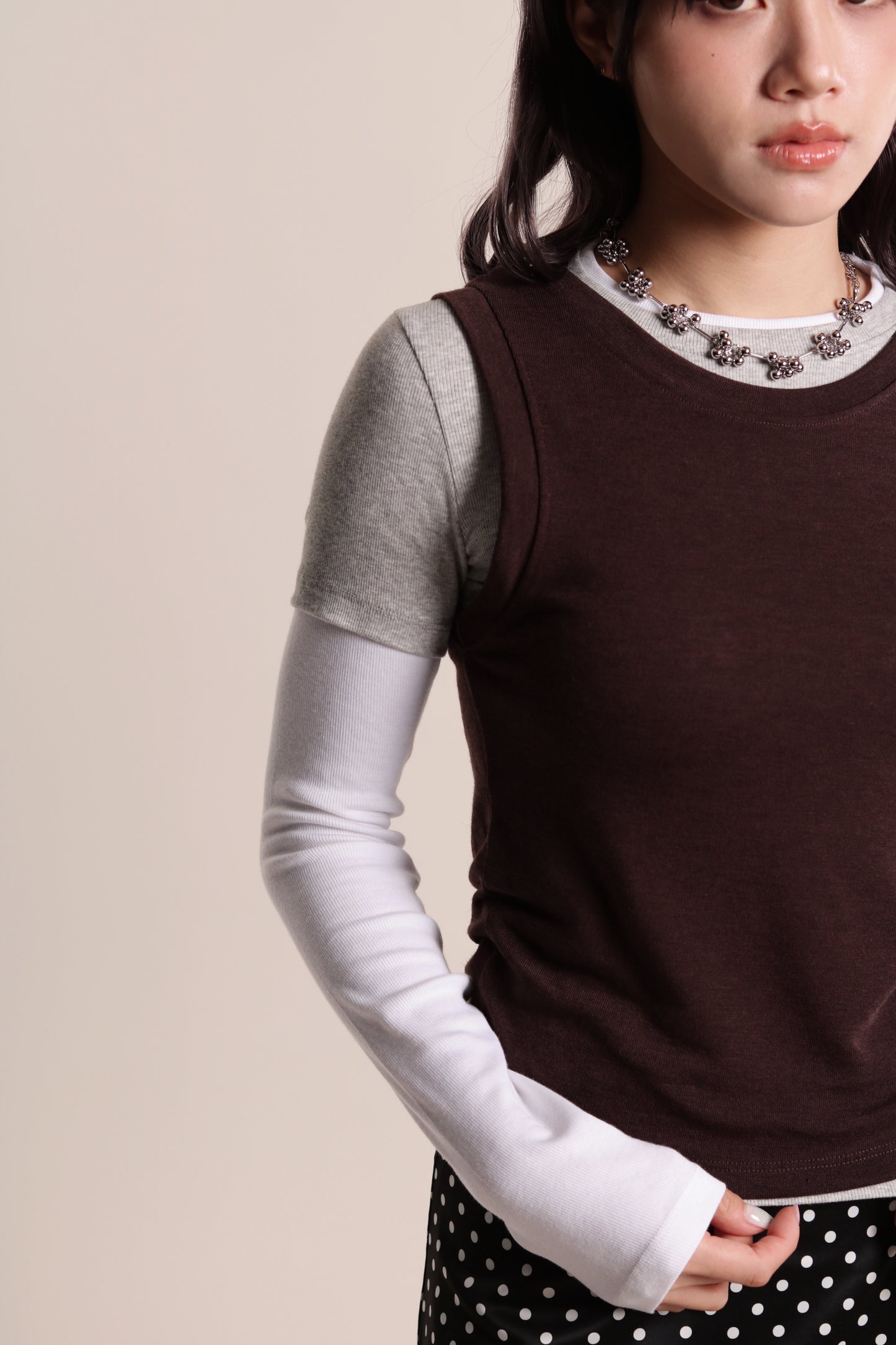 Aria Layered Top (Brown)