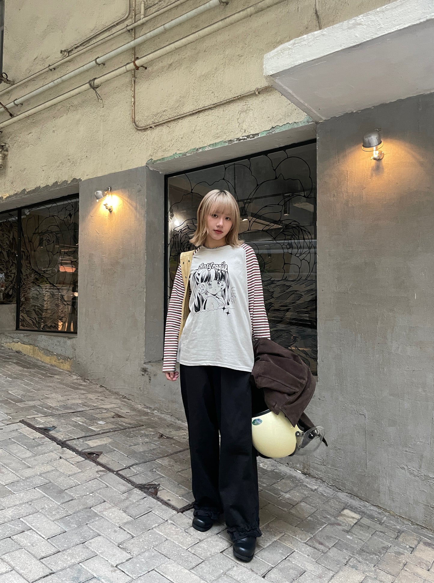 Antifragile Long Tee (Beige)