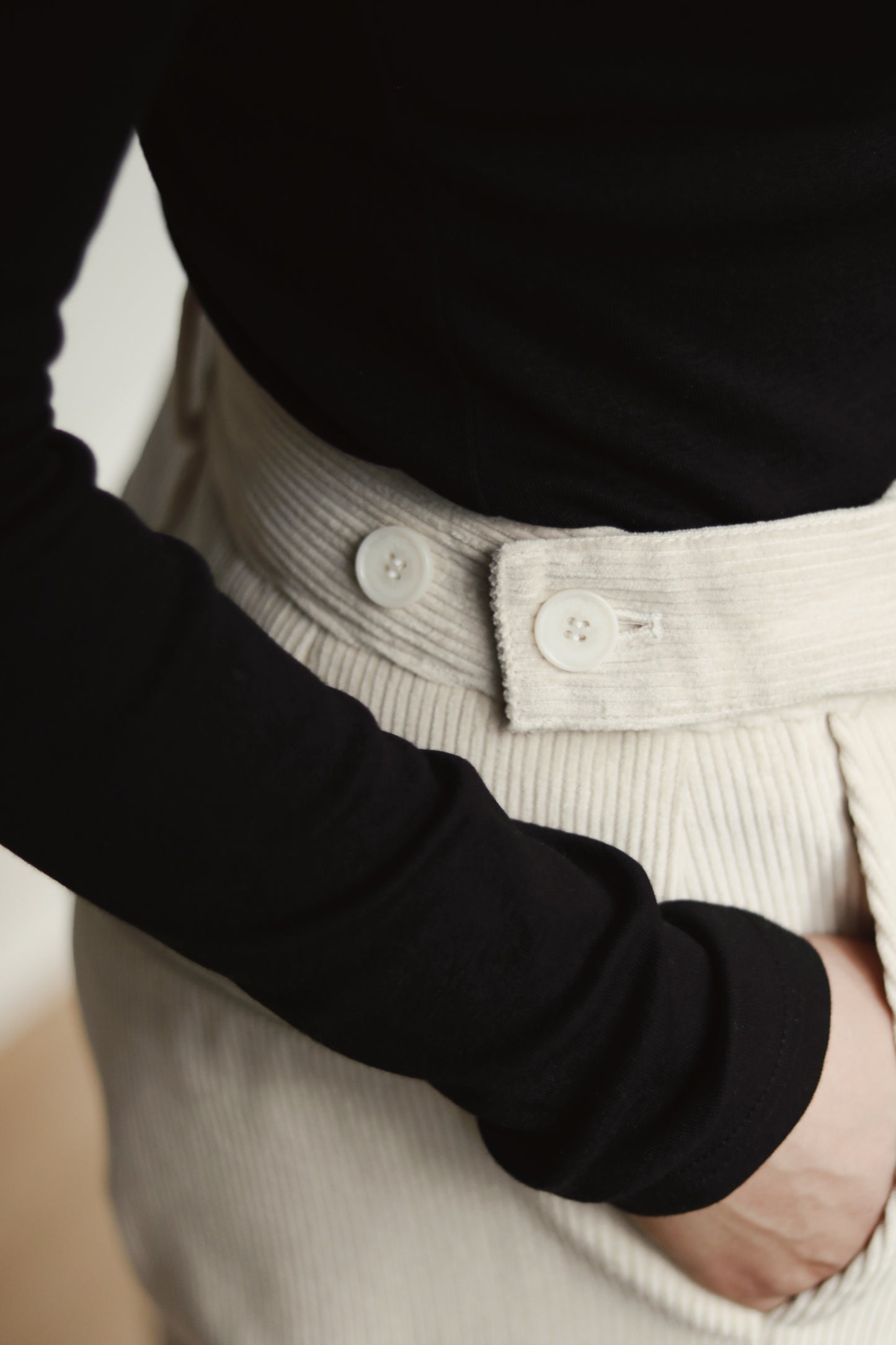 Corduroy Pants (Ivory)