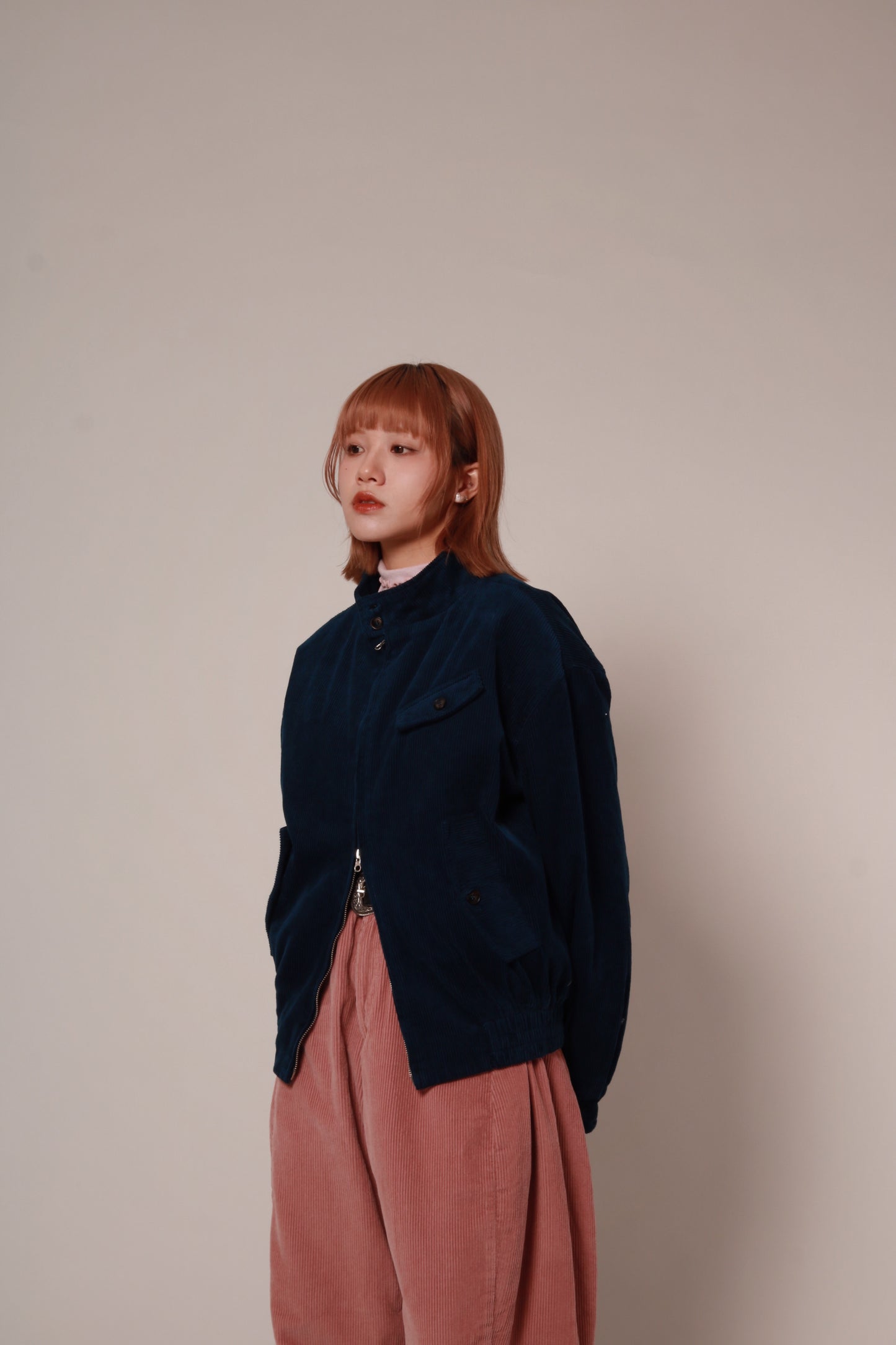 Unisex Corduroy Jacket (Navy)