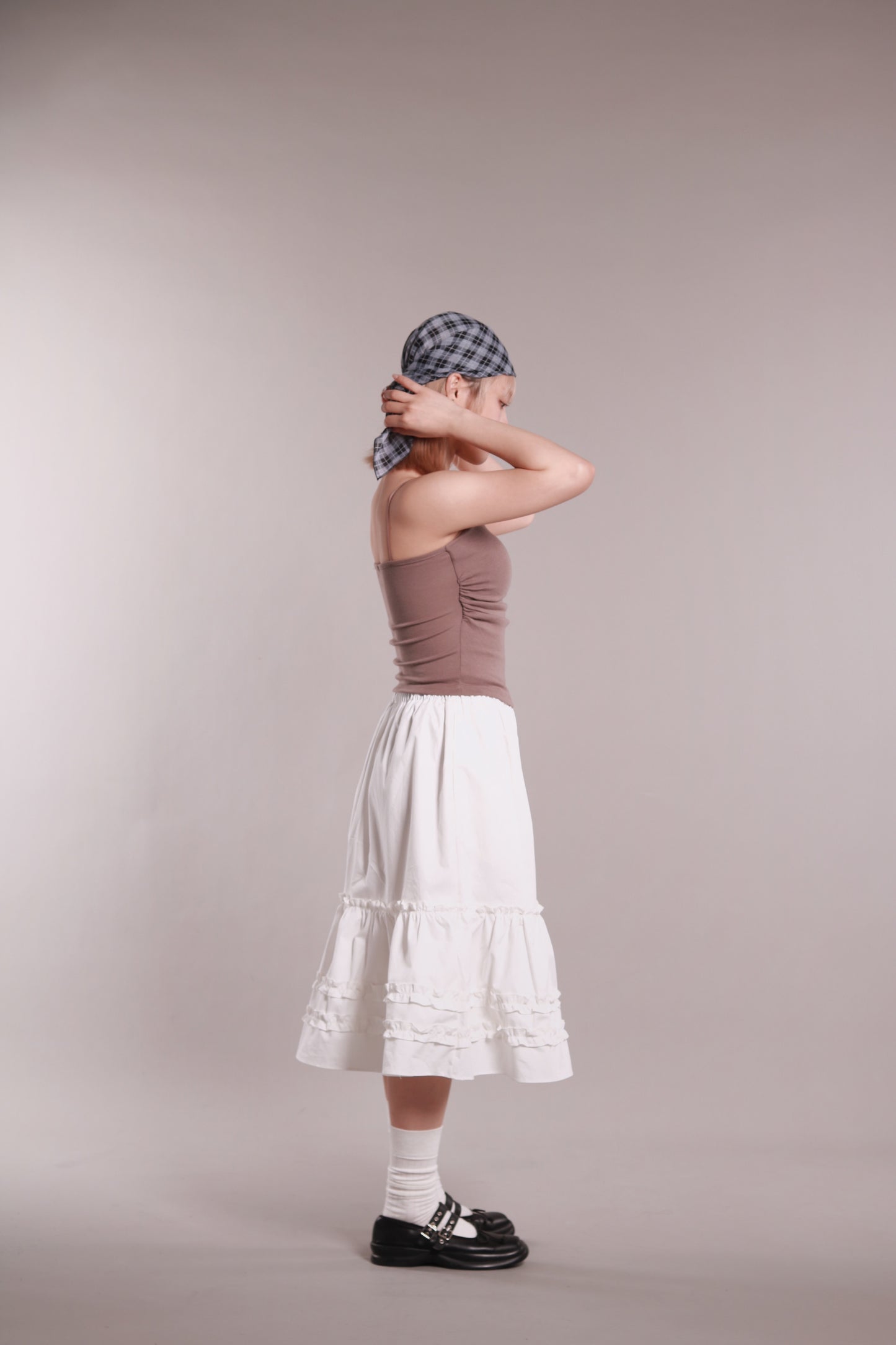 Gathered Bra Top (Brown)