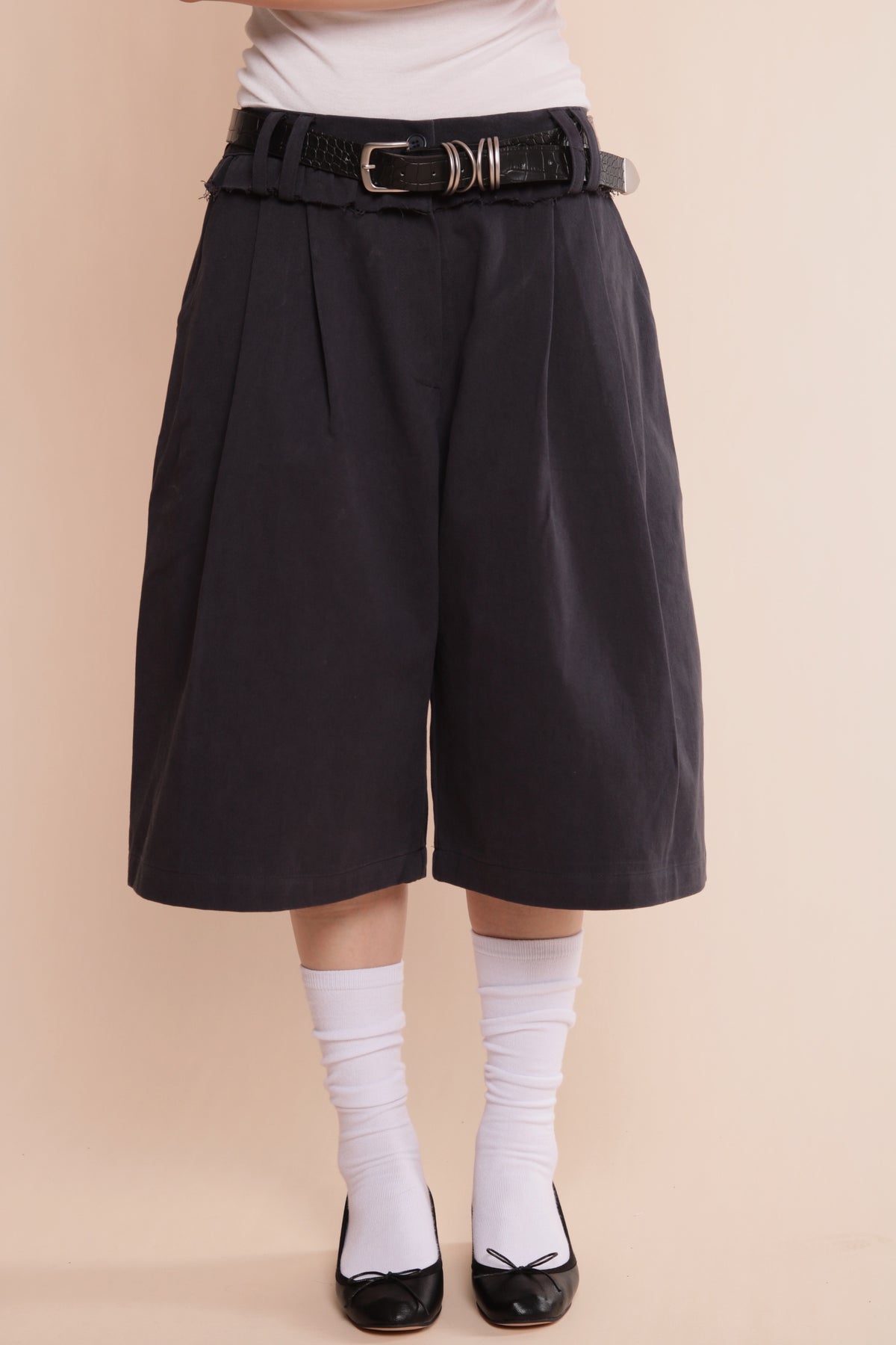 Ruffle Shorts (Navy)