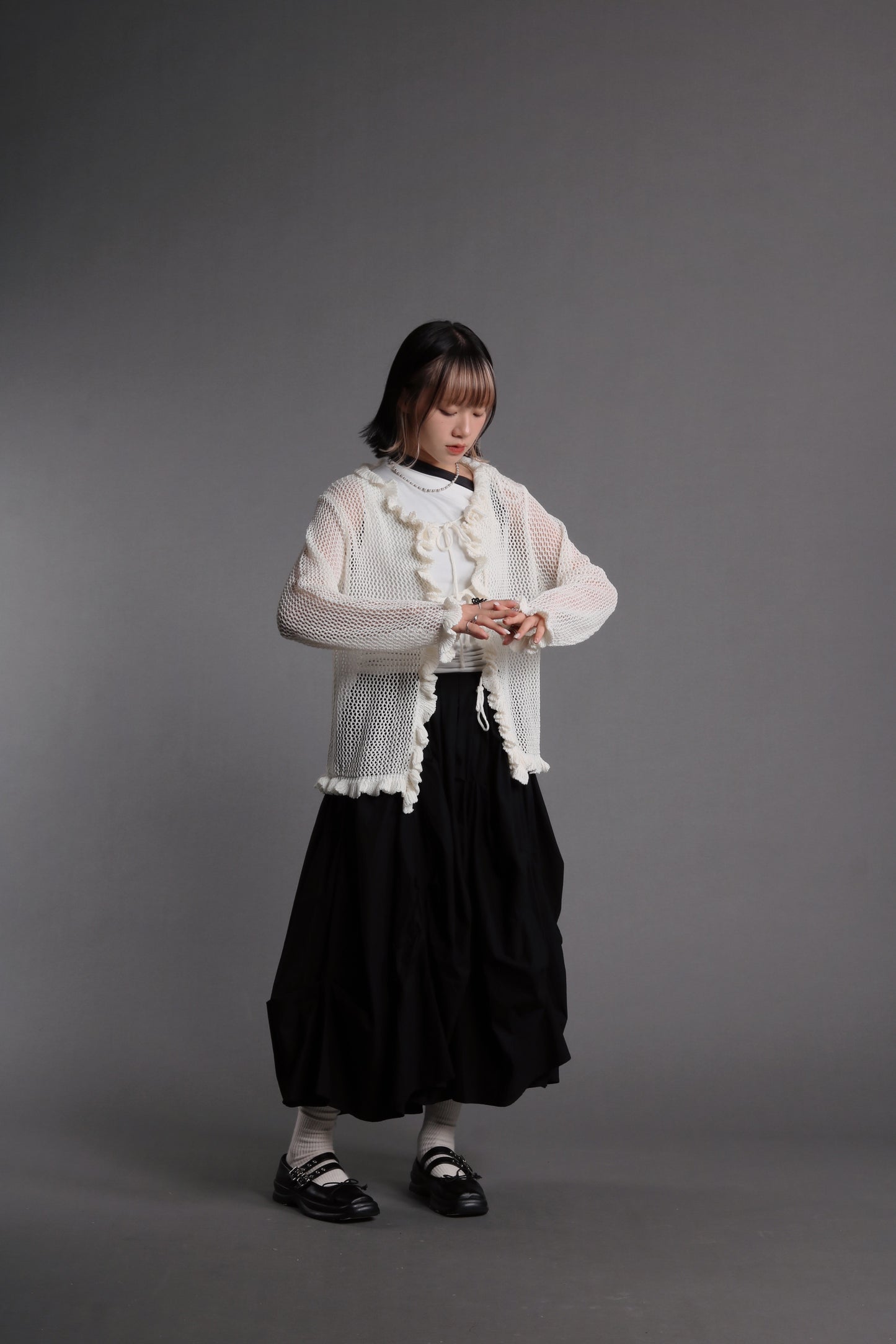 Doll Gathered Skirt (Black)