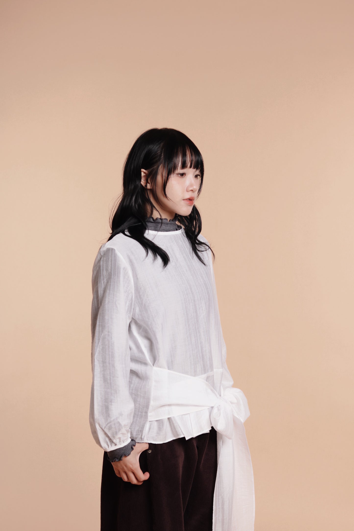 Doll Belt Blouse (White)