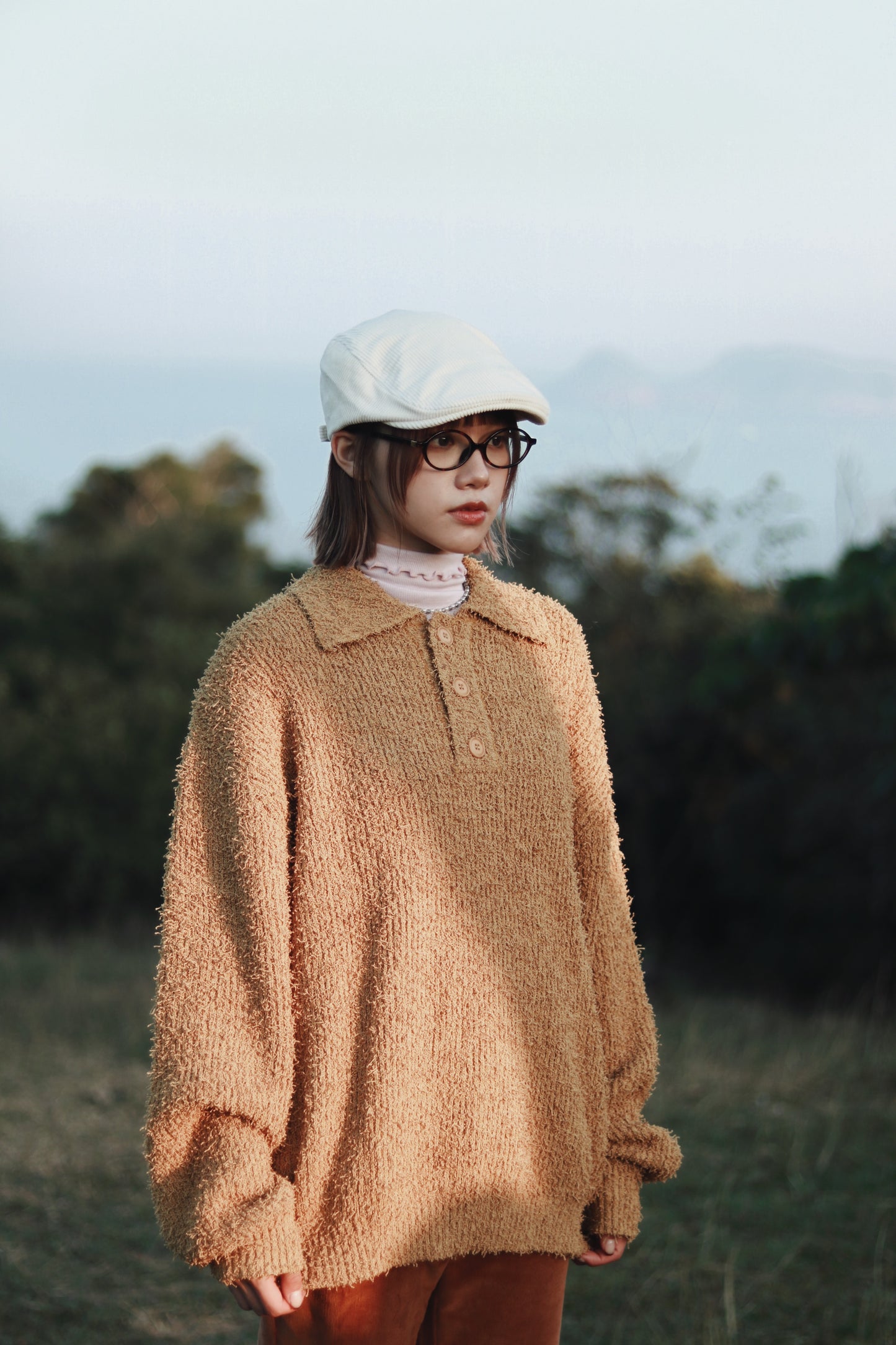 Corduroy News Cap (Ivory)