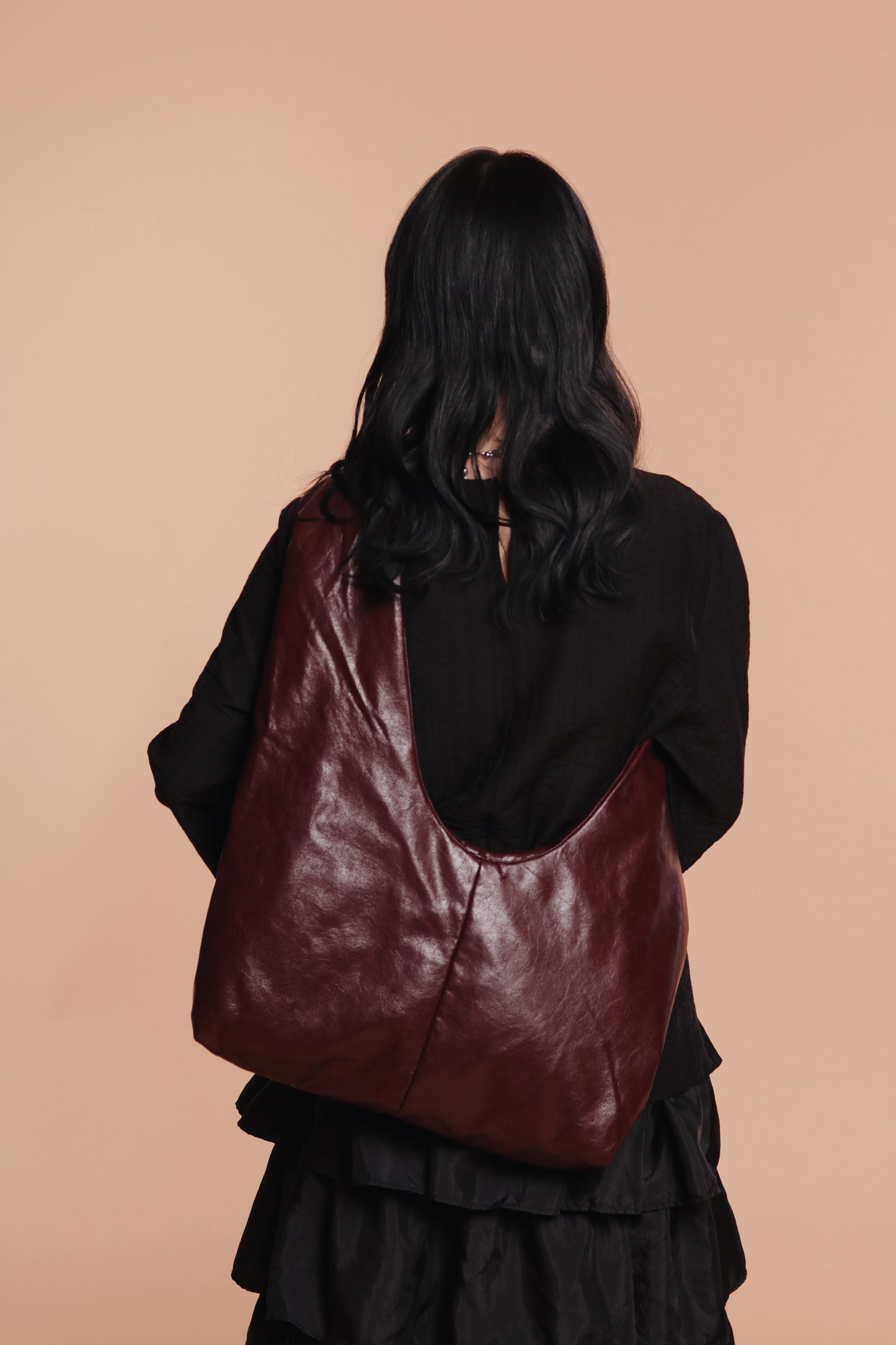 Cloudy Hobo Bag (Wine)