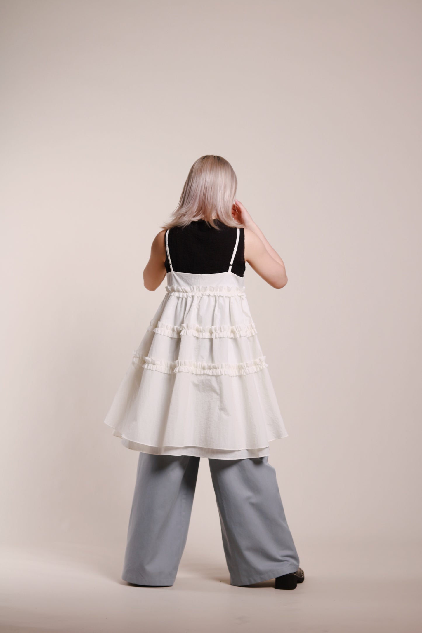 Doll Ruffle Dress (Ivory)