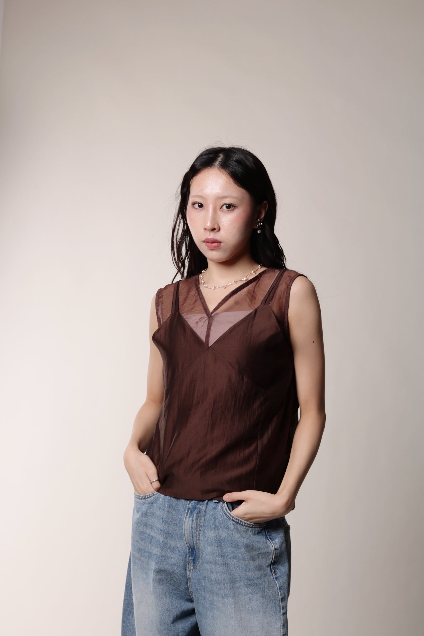 Chaya Layered Top (Brown)