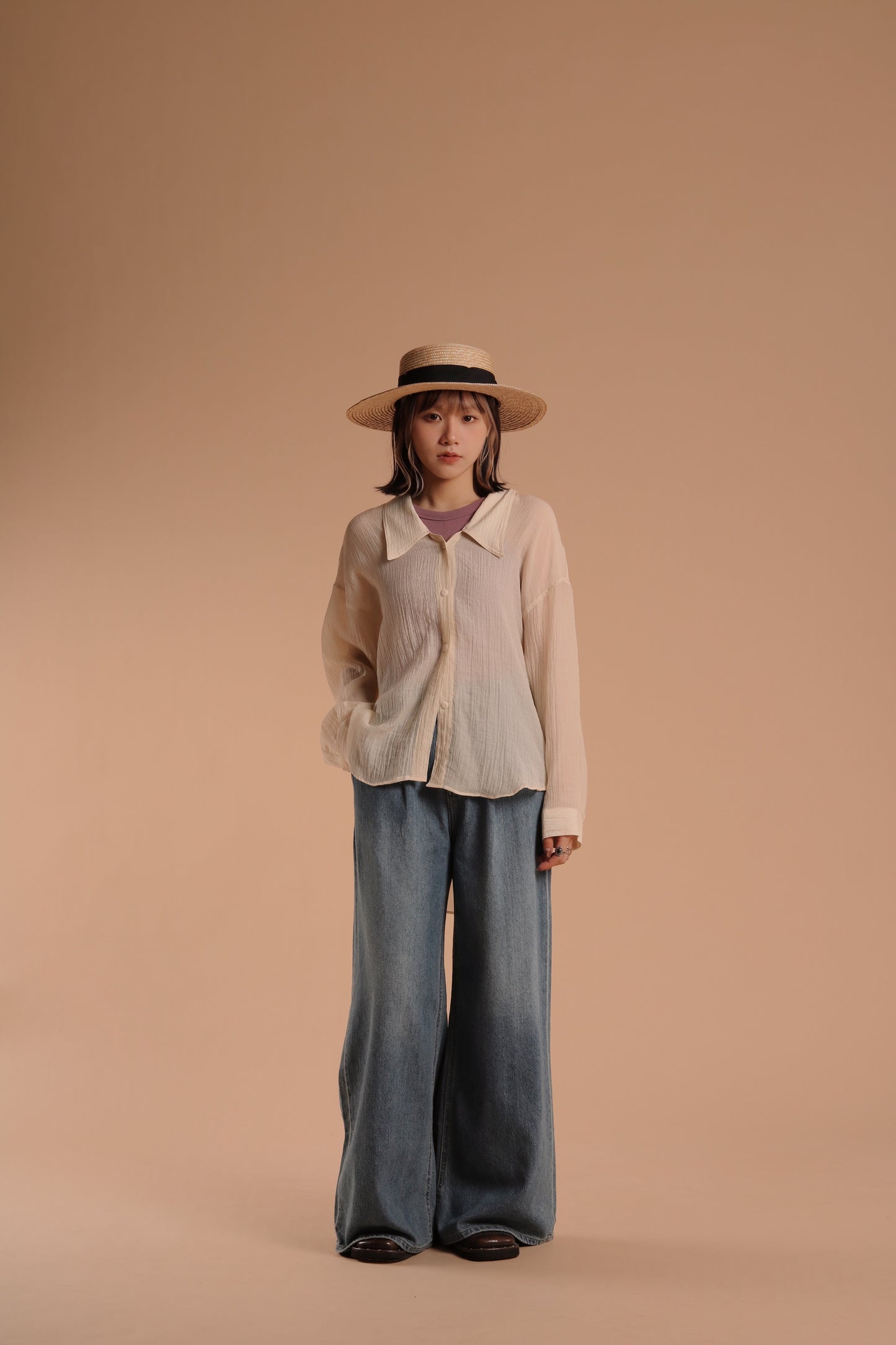 Vintage Linen Shirt (Beige)