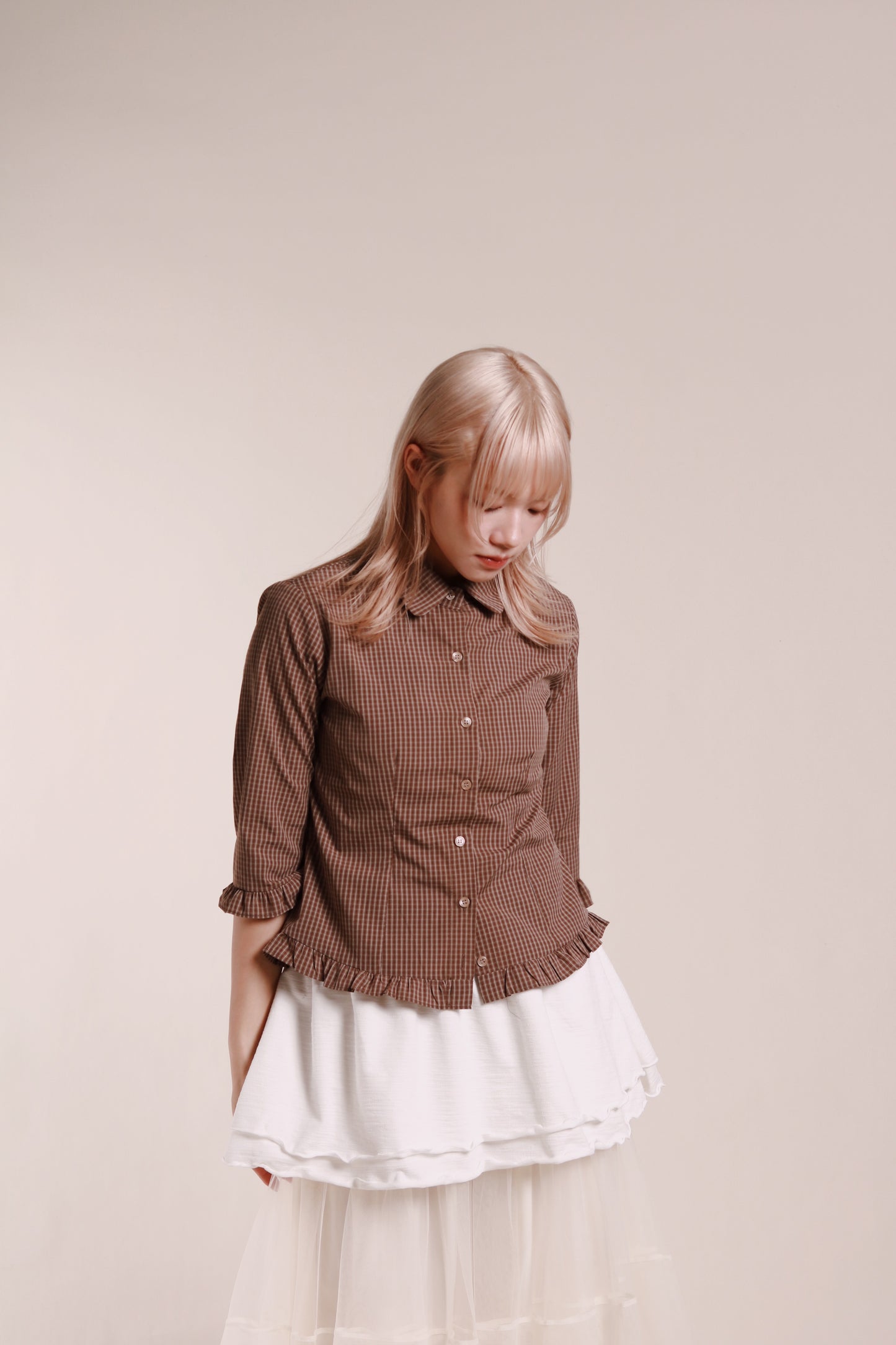 Ruffle Tube Mini Dress (White)