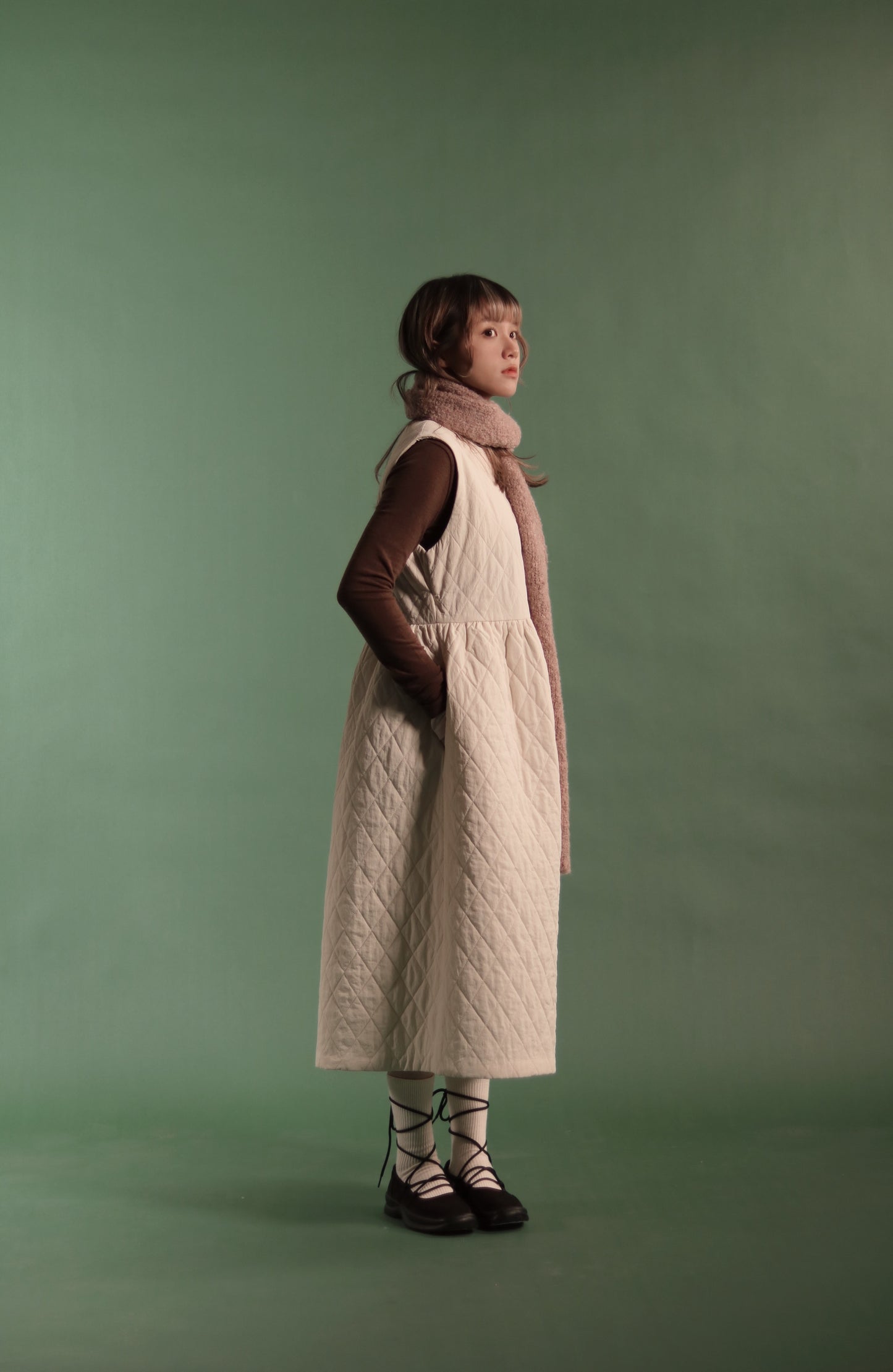 Doll Padded Dress (Ivory)