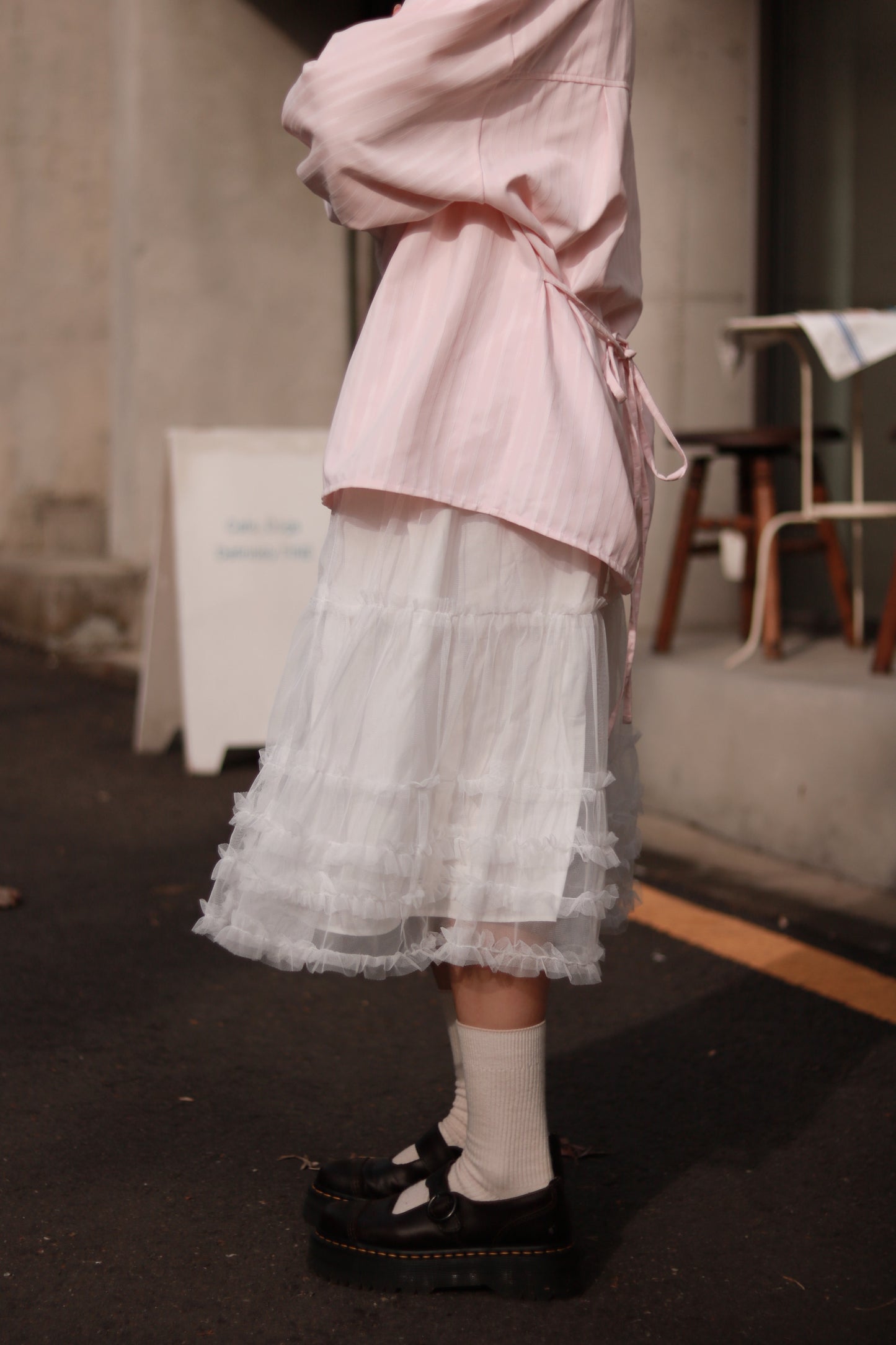 Doll Lace Ruffle Skirt (White)