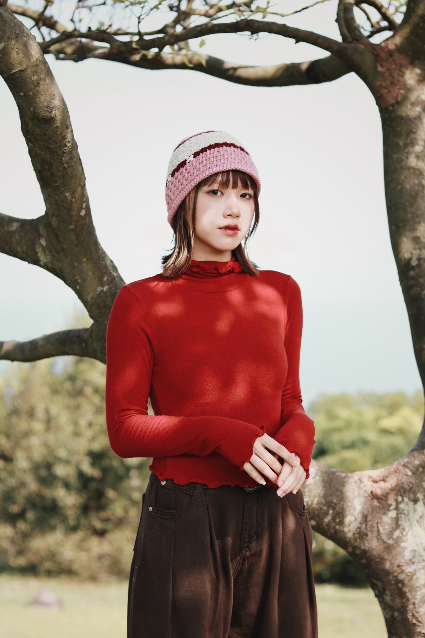 Little Ribbon Bucket Hat (Pink)