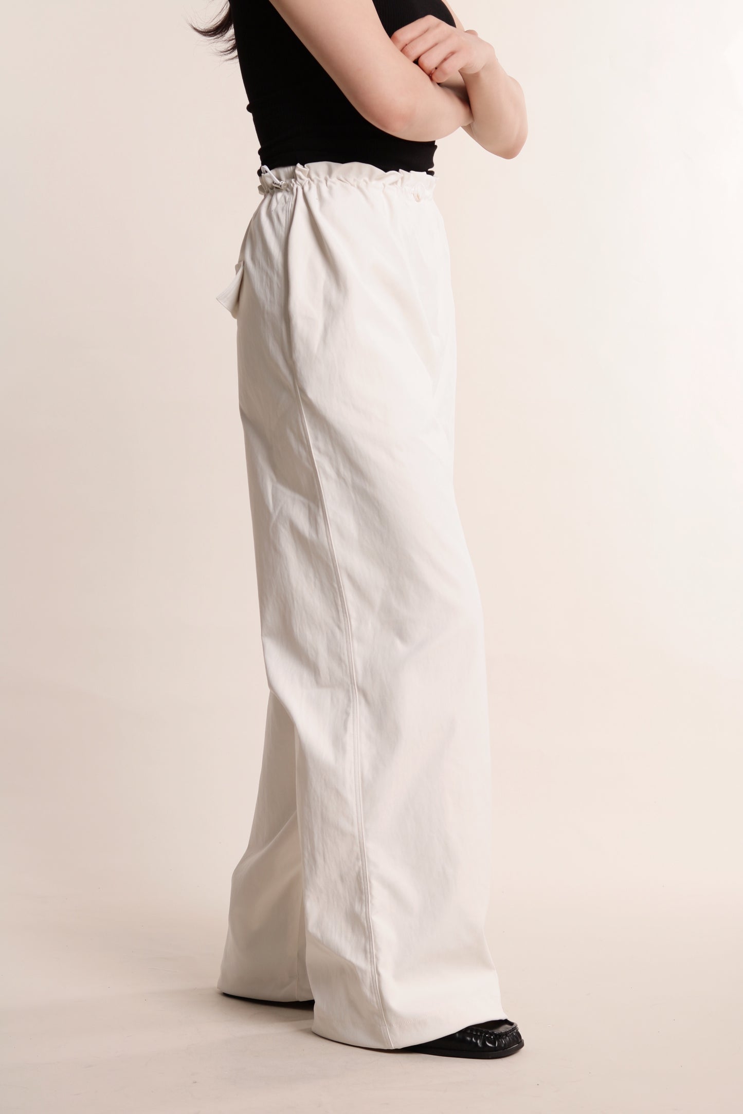 Delia Gathered Pants (Ivory)