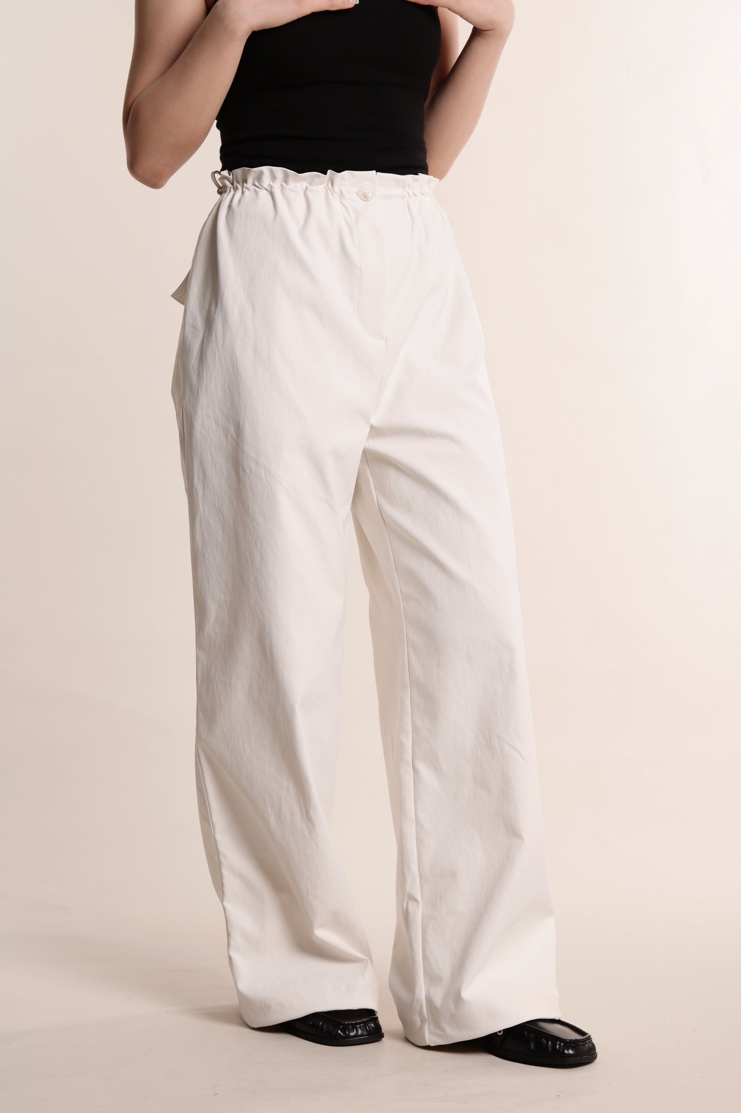 Delia Gathered Pants (Ivory)