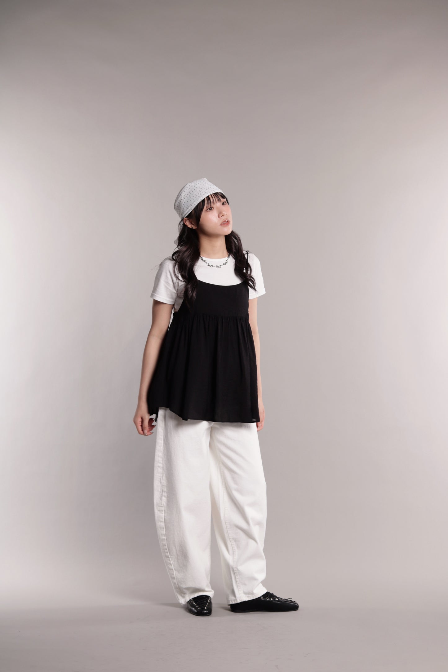 Polka Dot Scarf (White)