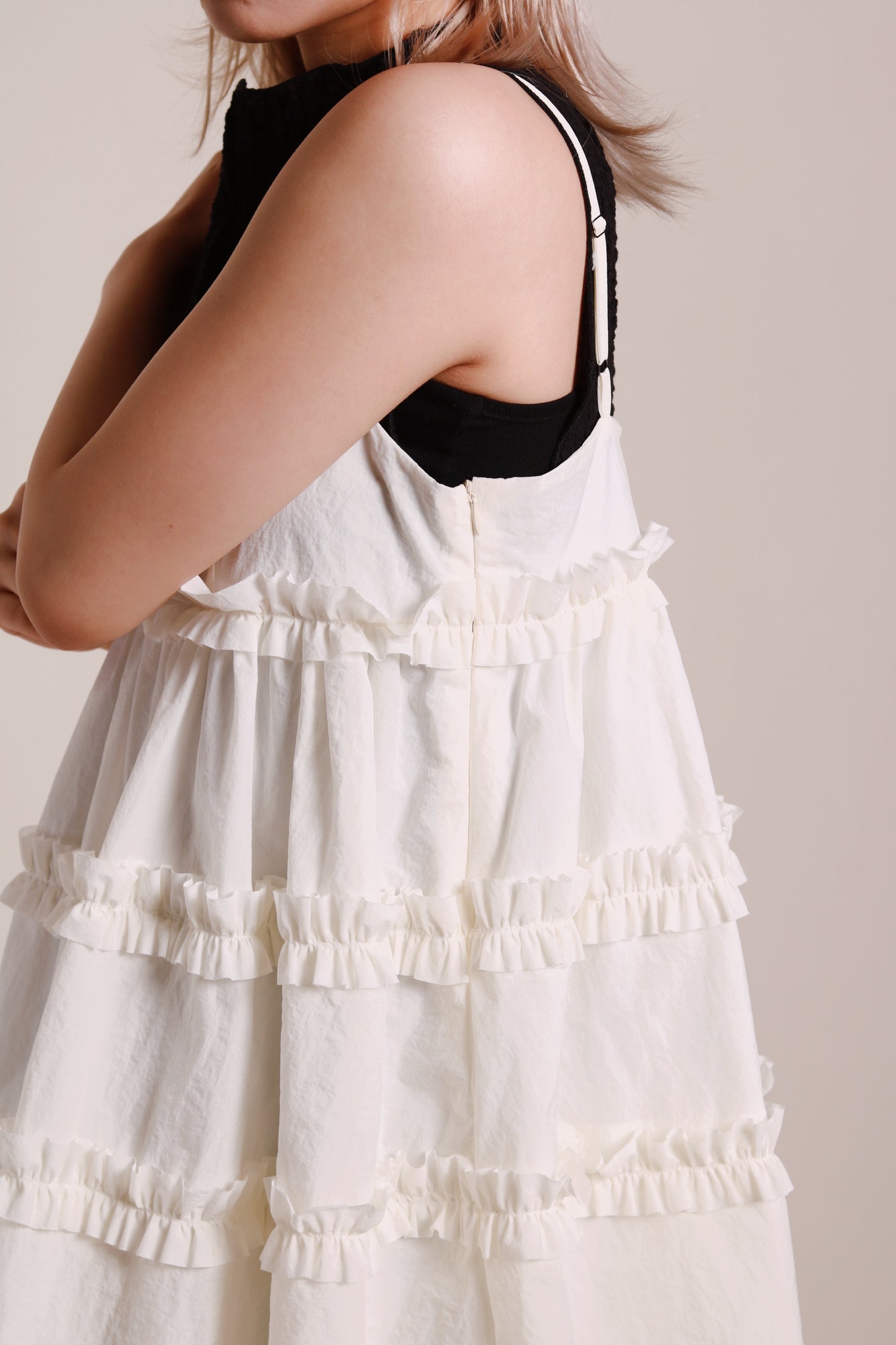 Doll Ruffle Dress (Ivory)