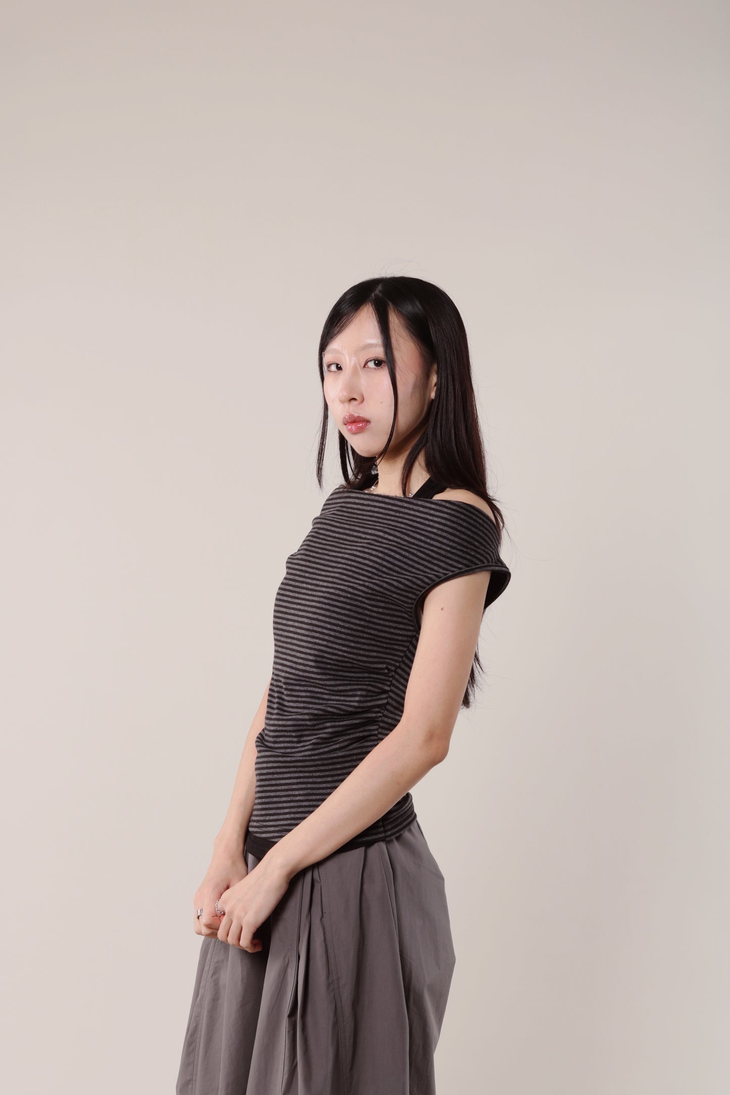 Lazy Striped Top (Black)
