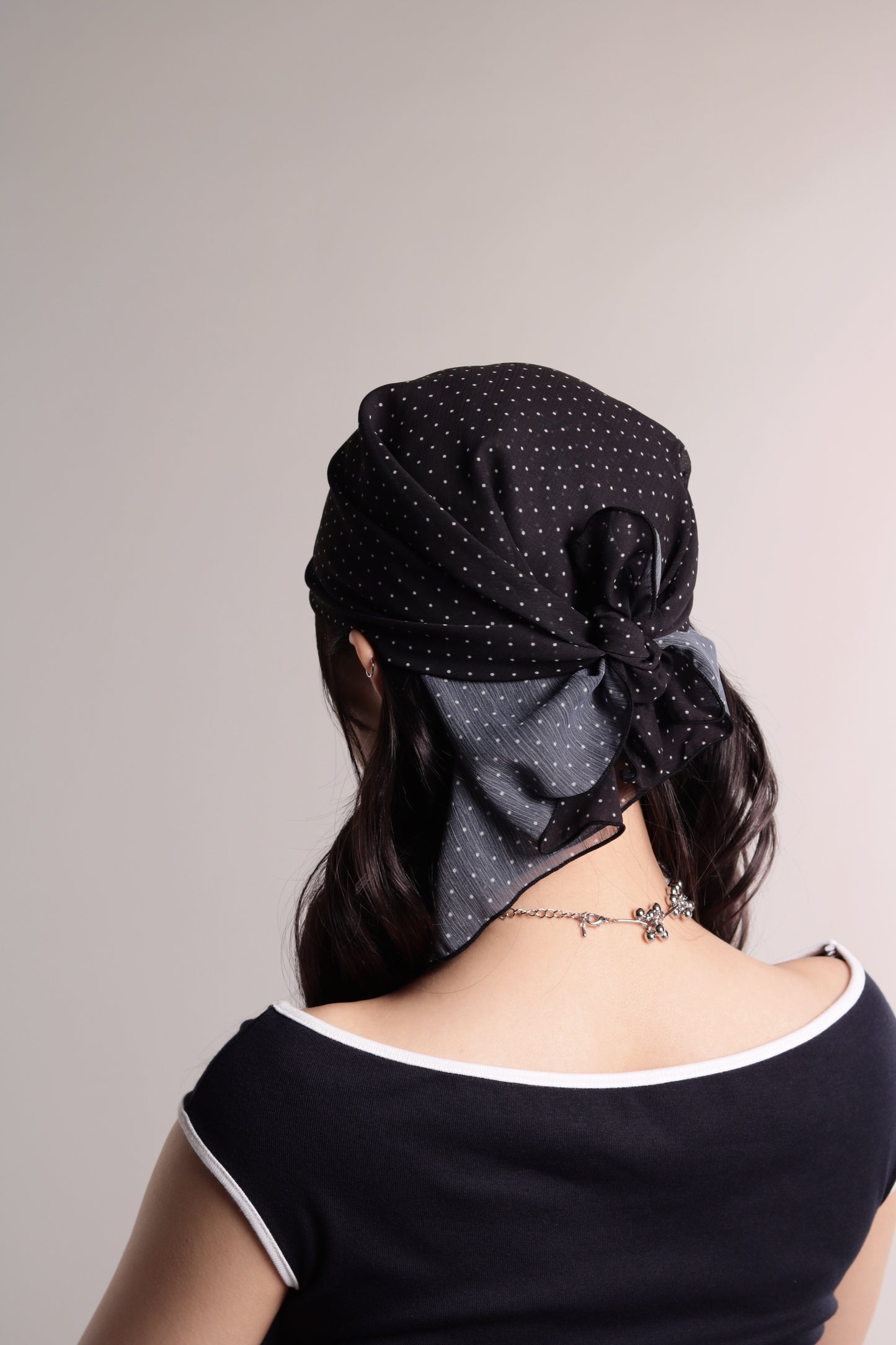 Polka Dot Scarf (Black)