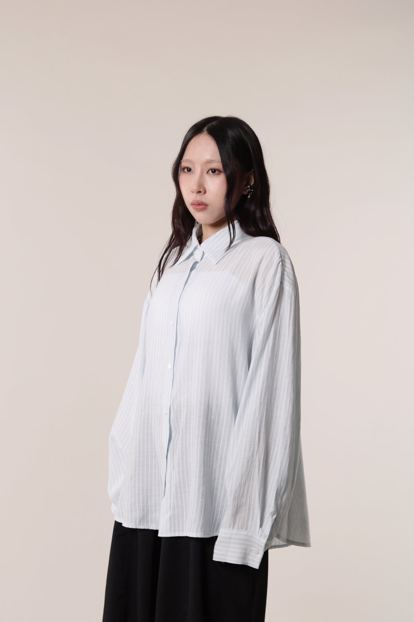 Autumn Striped Shirt (Baby Blue)