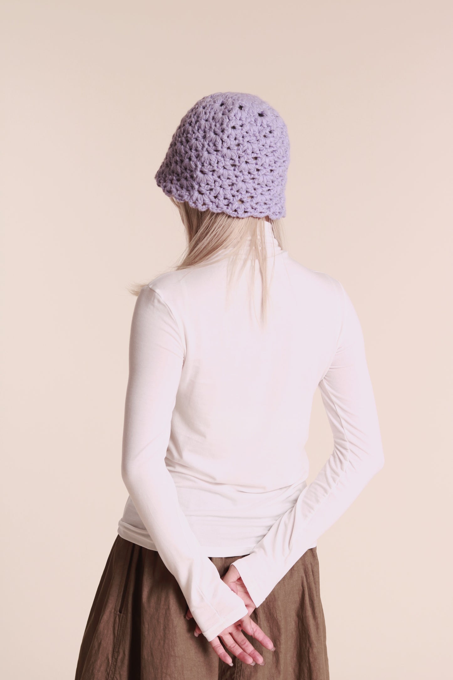 Knit Bucket Hat (Purple)