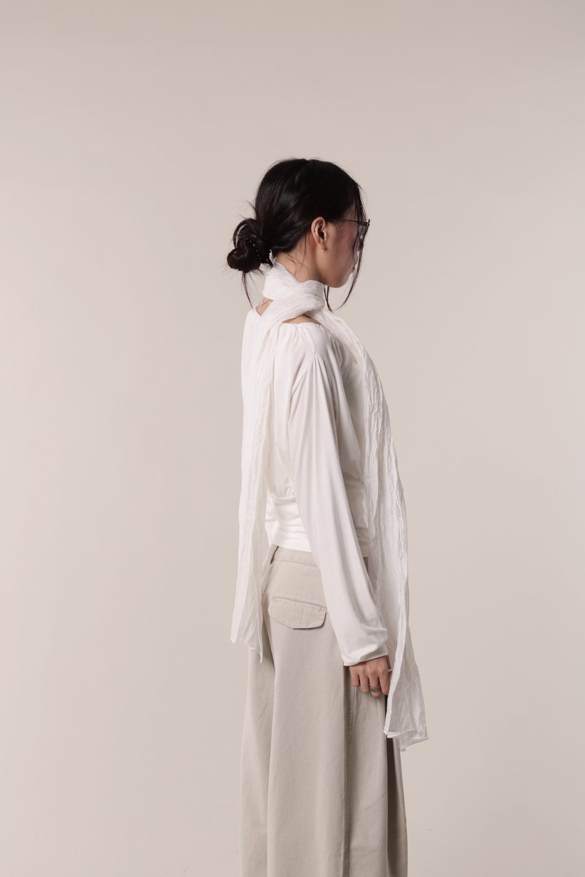 Luna Gathered Top (Ivory)