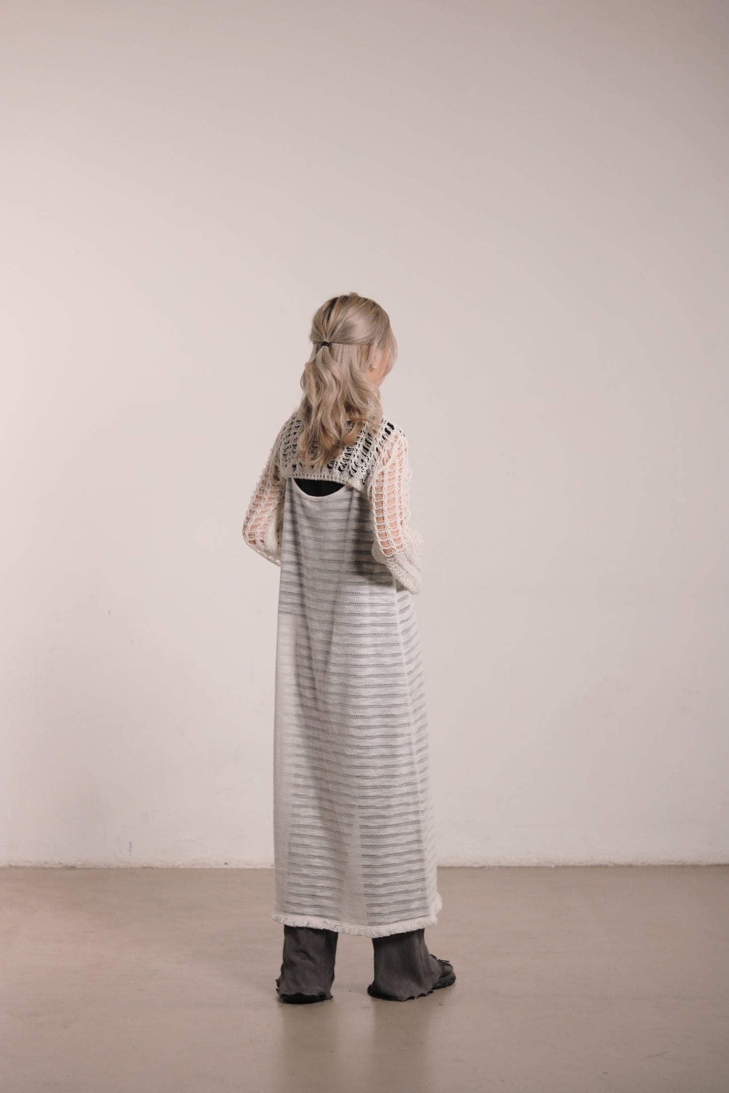 Net Crop Top (White)