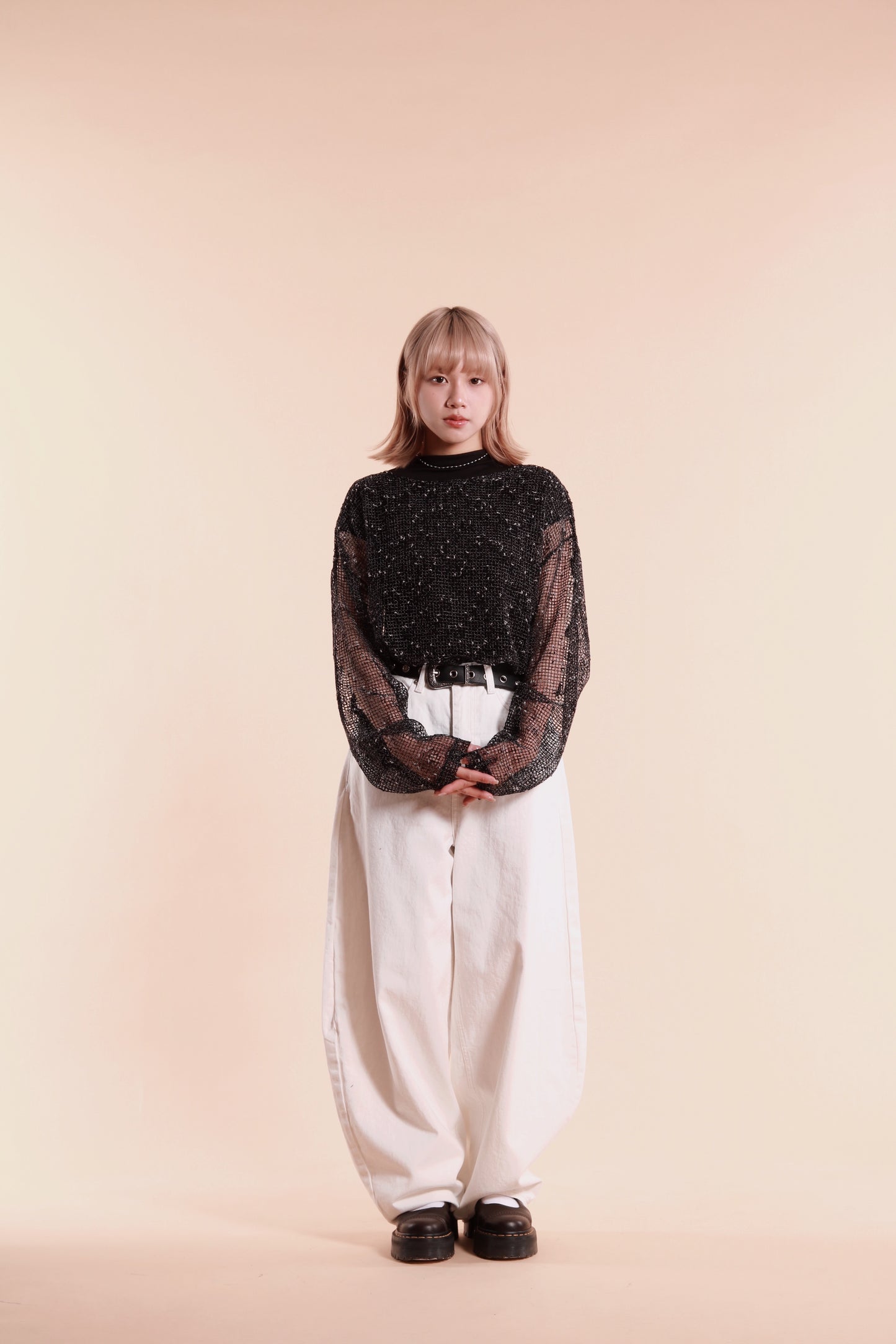 Oversized Net Top (Black)