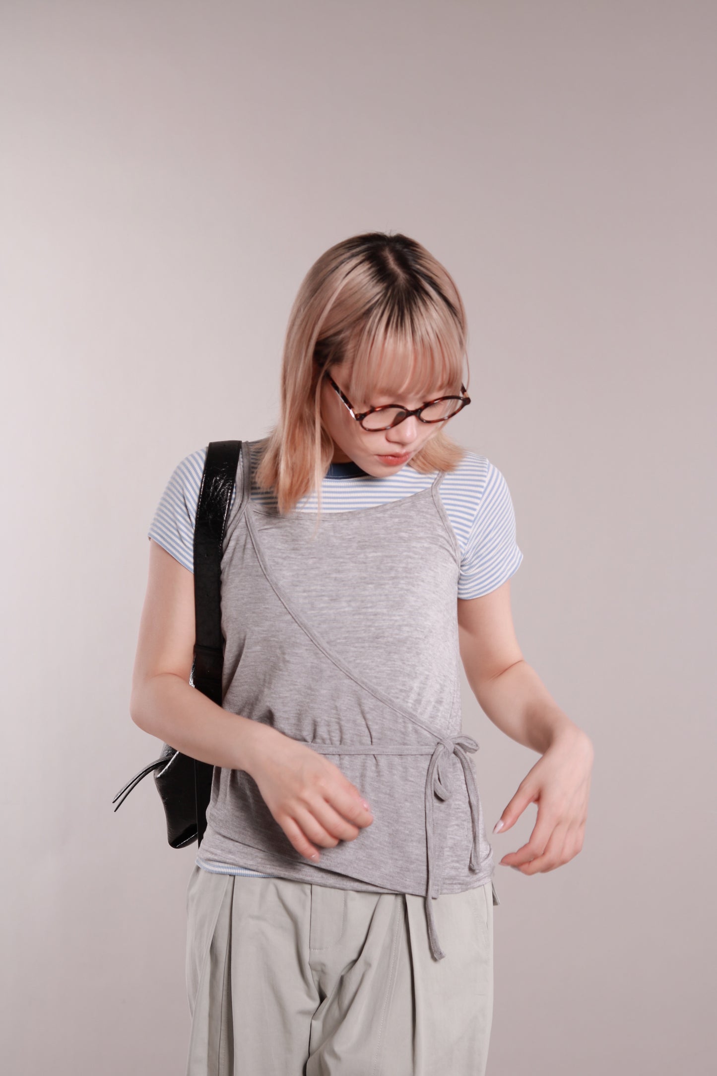 Layered Wrap Tank (Grey)