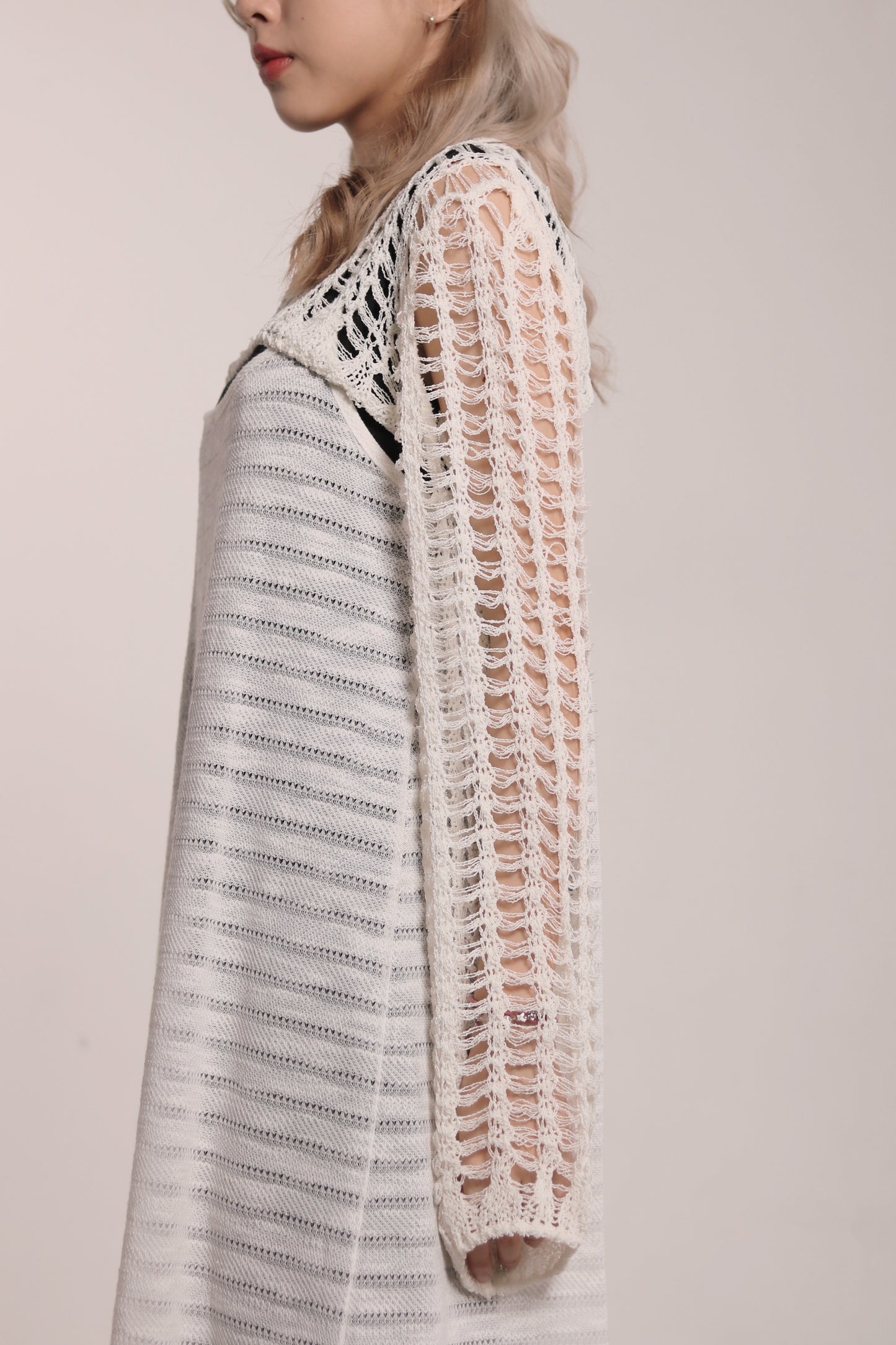 Net Crop Top (White)