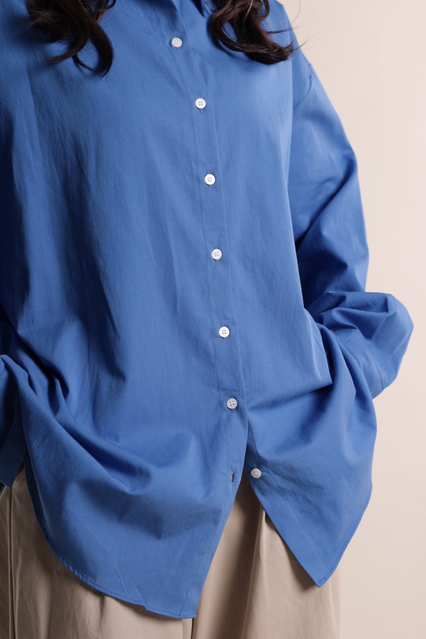 Oversized Boyfriend Shirt (Blue)
