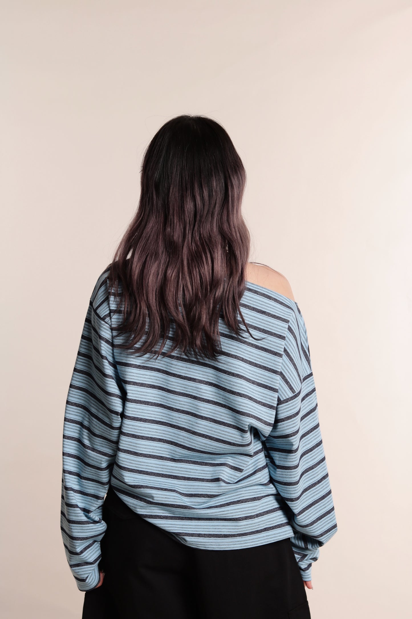 Oversized Stripe Top (Blue)