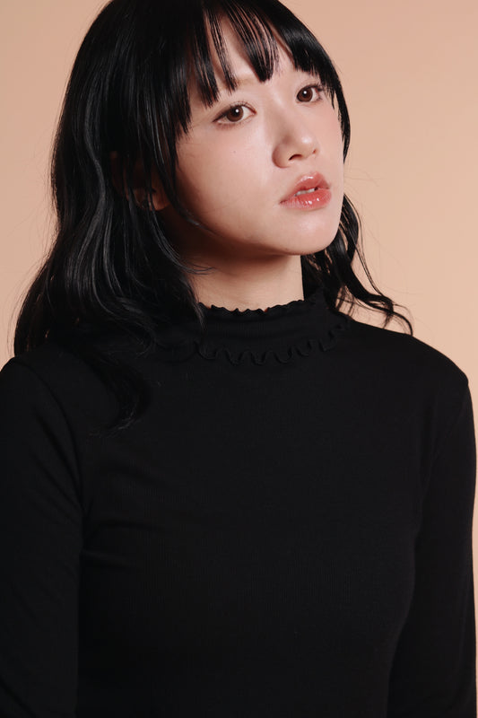 Double Ruffle Top (Black)