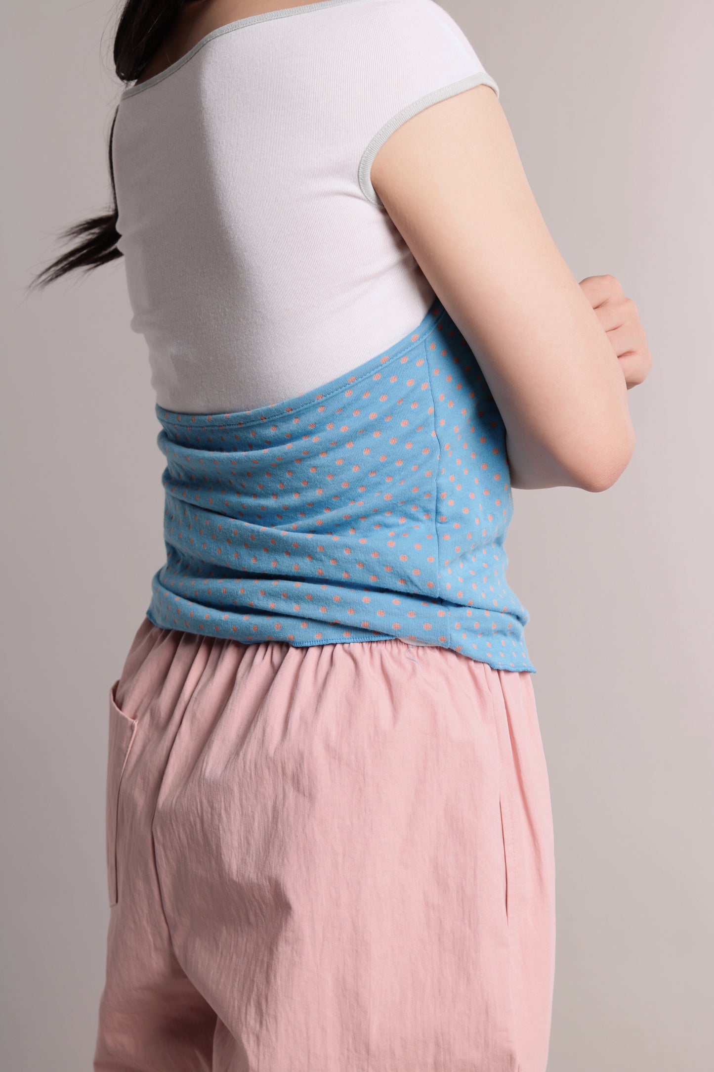 Polka Dot Halter Top (Blue)