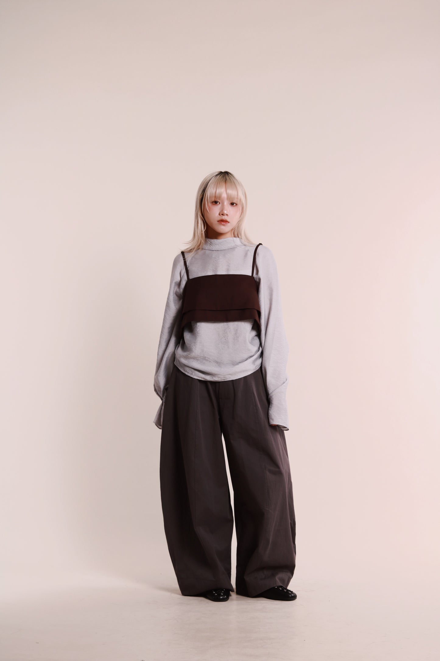 Layered Vest (Brown)