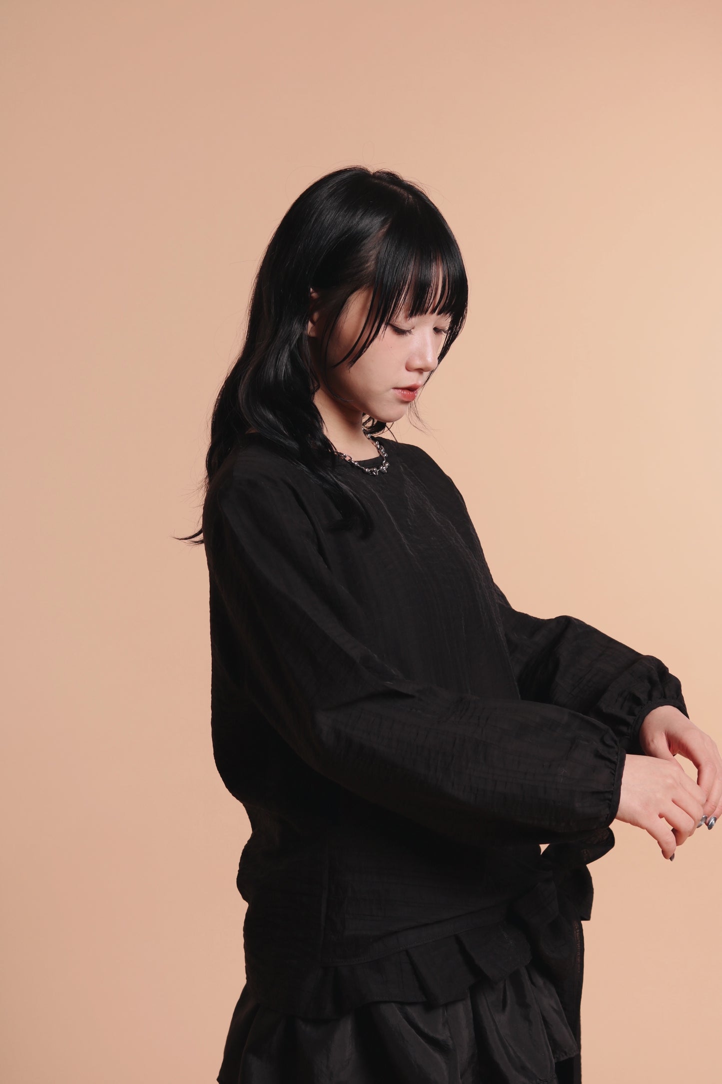 Doll Belt Blouse (Black)