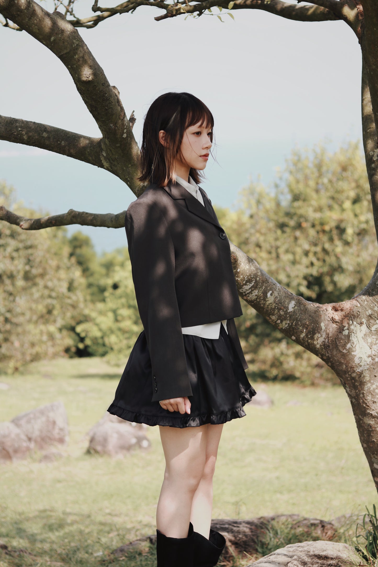 Doll Mini Ruffle Skirt (Black)