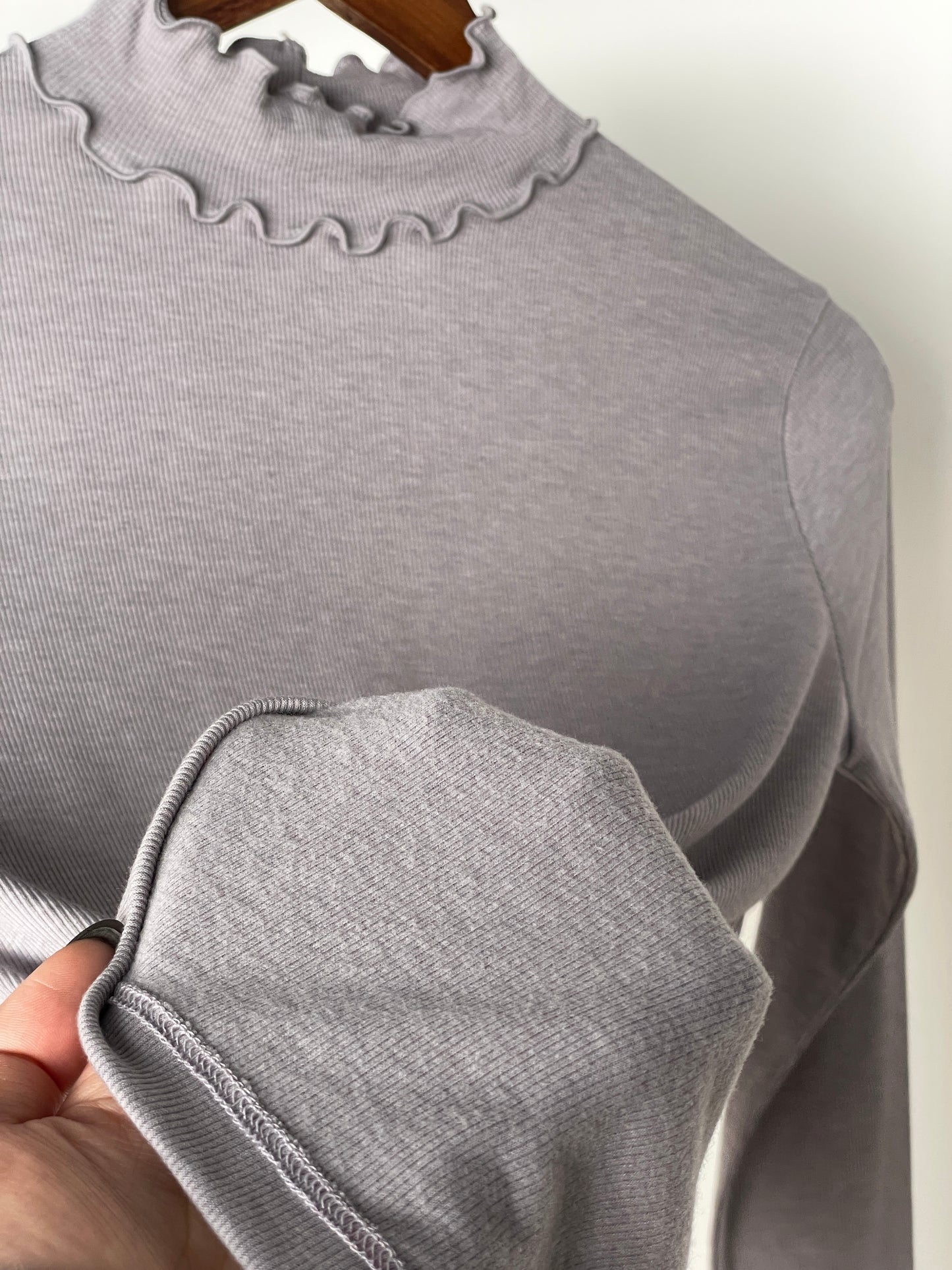 Double Ruffle Top (Grey)