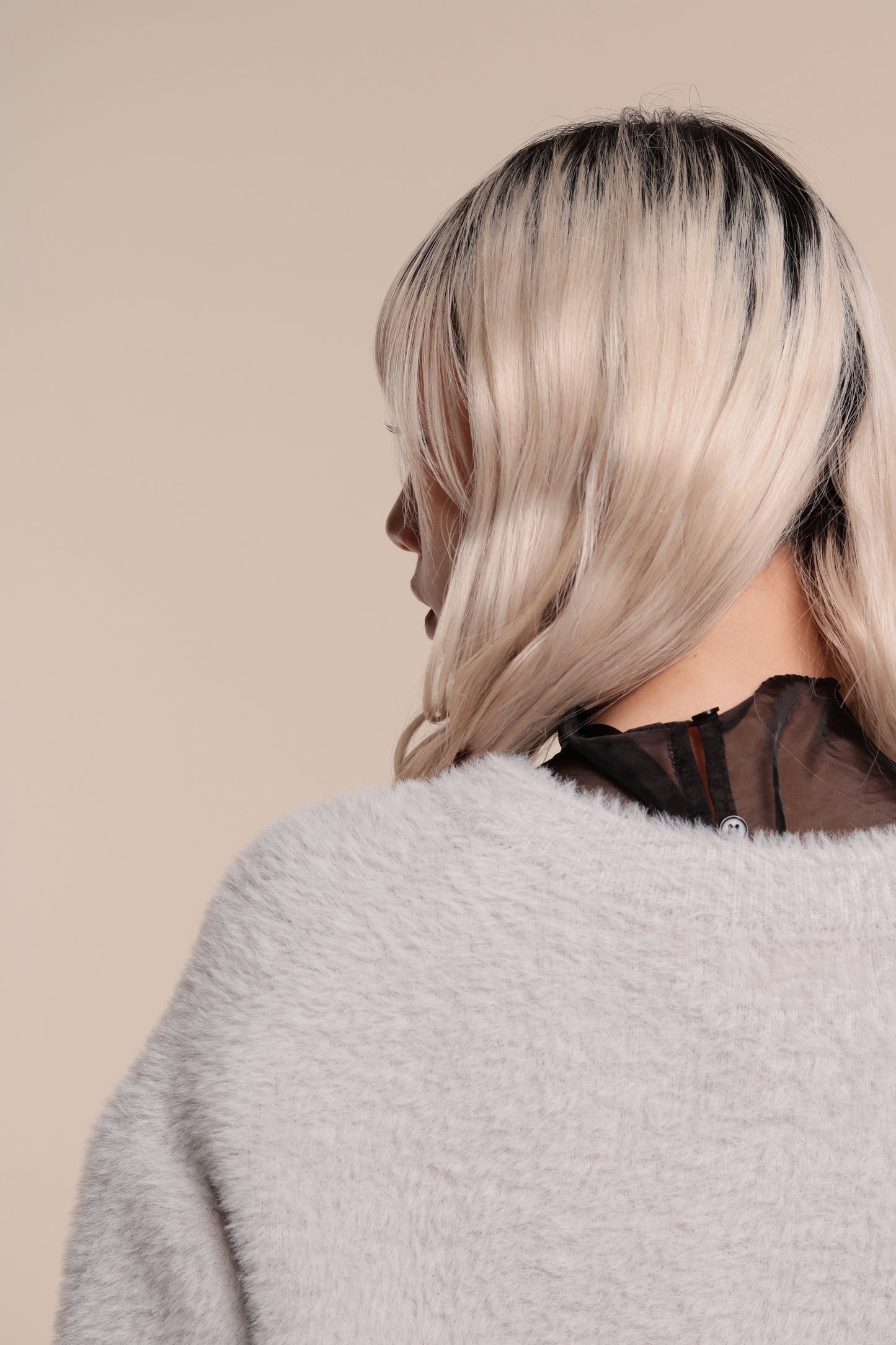 Fluffy Cardigan (Light Grey)