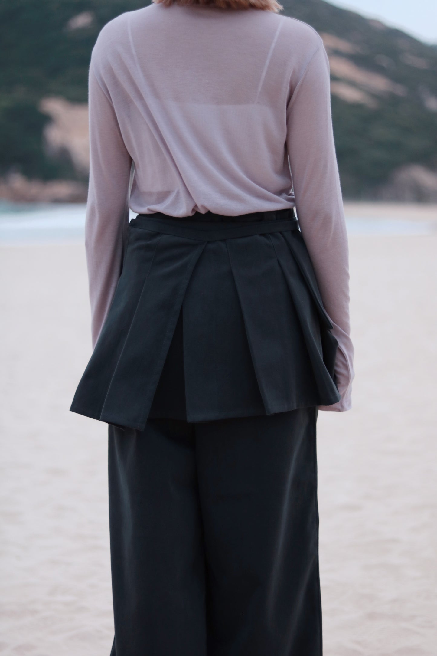 Layered Ruffle Pants (Charcoal)