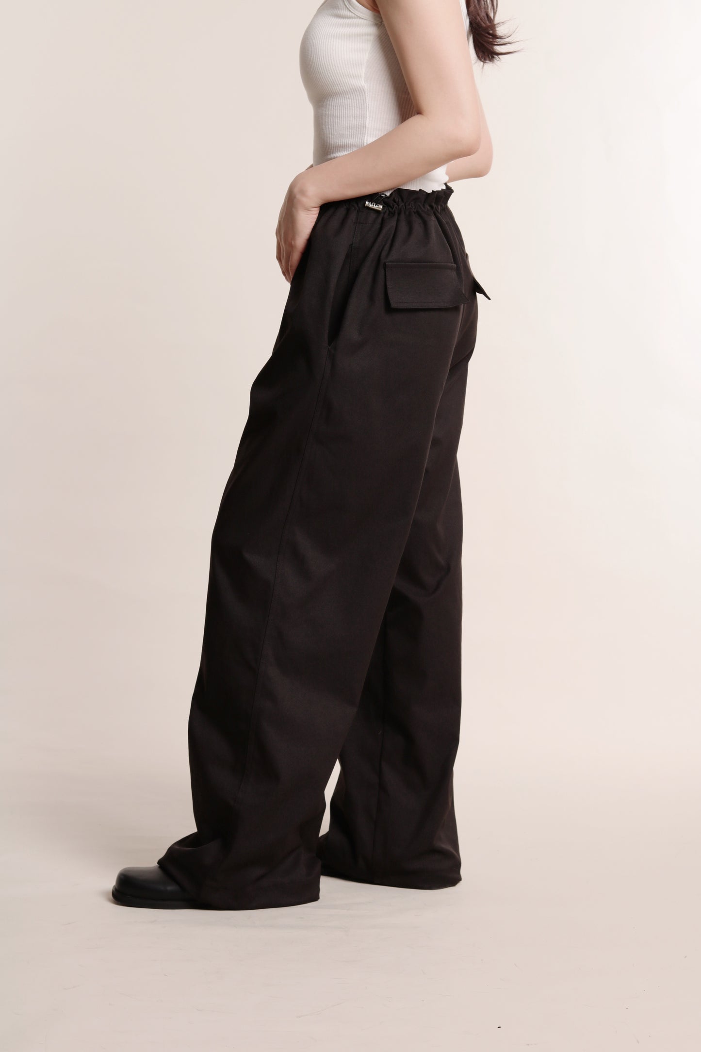 Delia Gathered Pants (Black)
