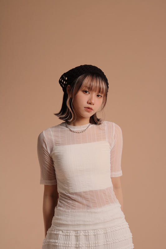Summer See Through Top (White)