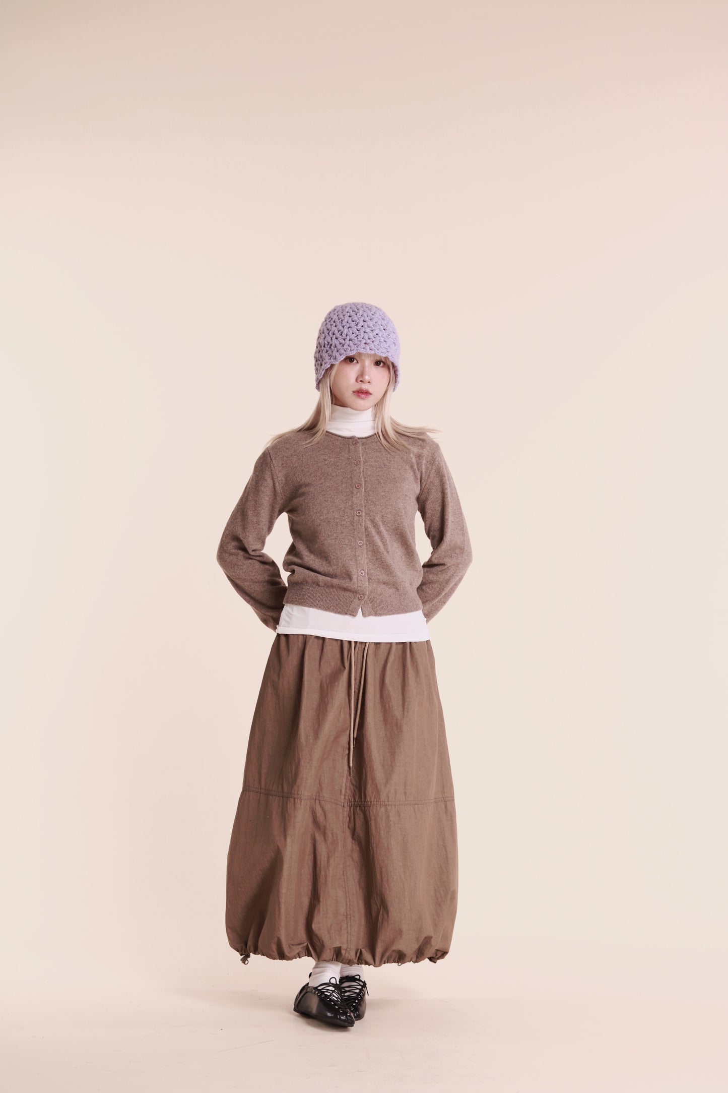 Winter Bubble Cloud Skirt (Beige)