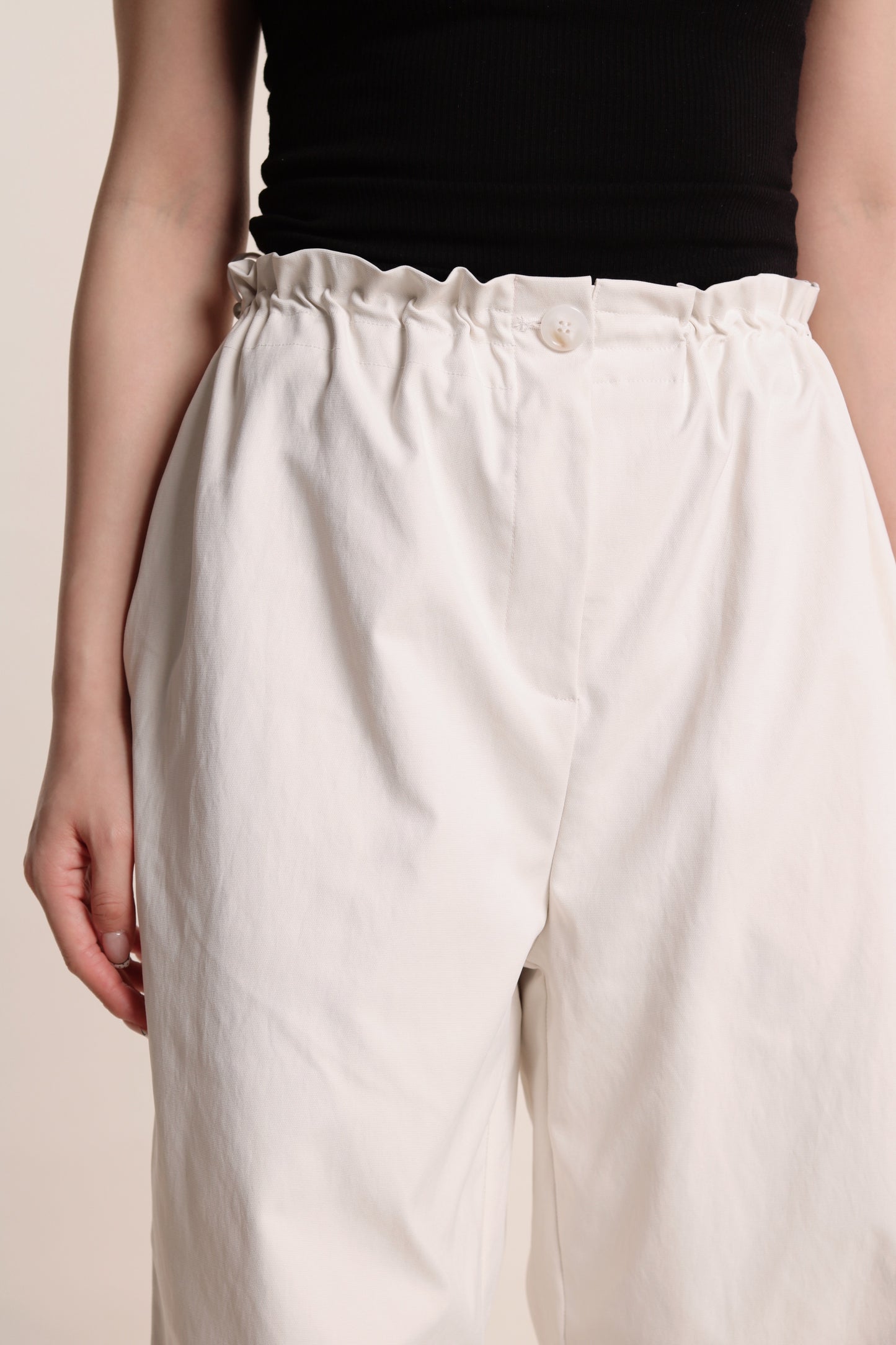 Delia Gathered Pants (Ivory)