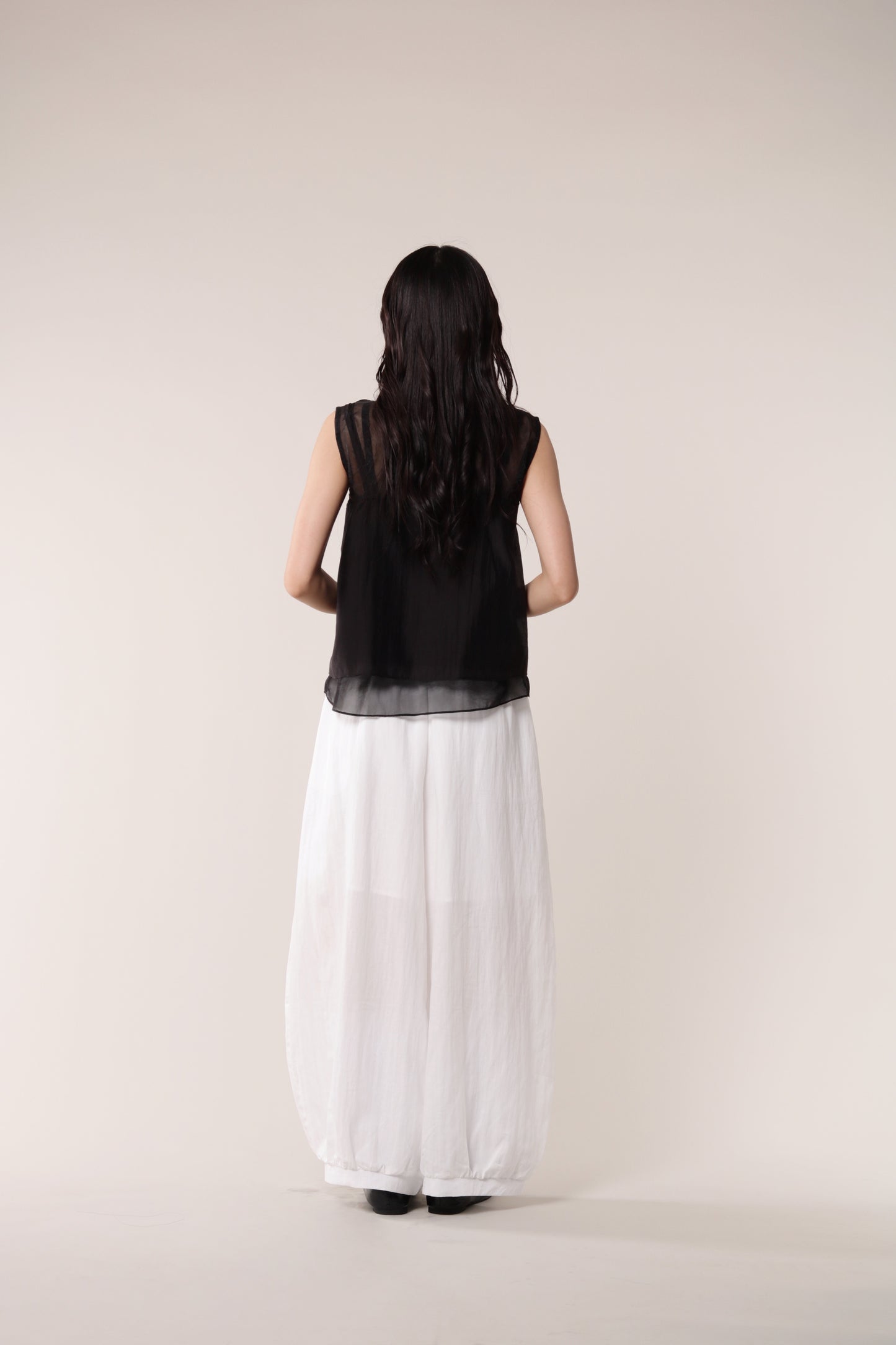Linen Bubble Pants (White)