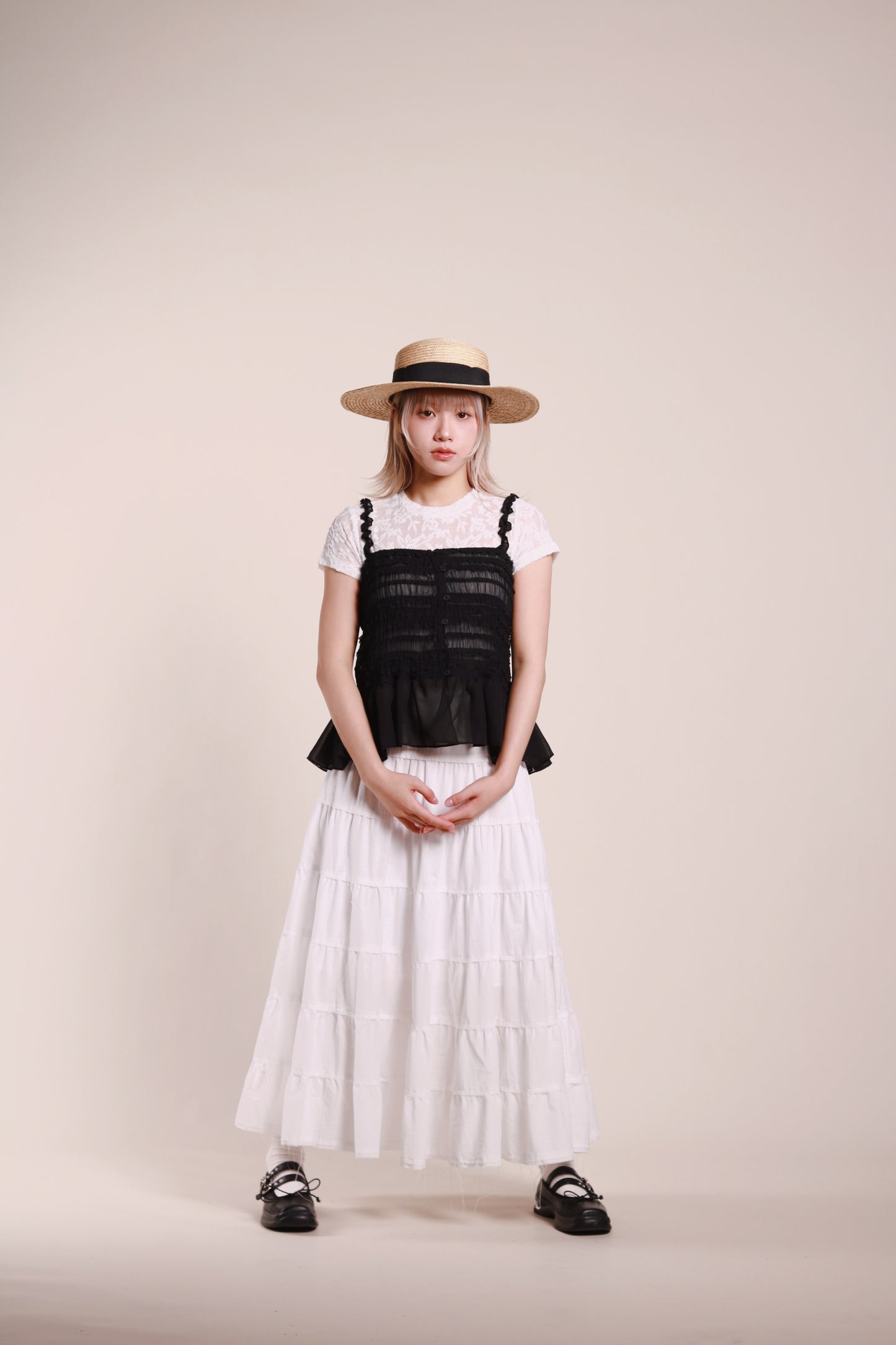 Doll Gathered Top (Black)