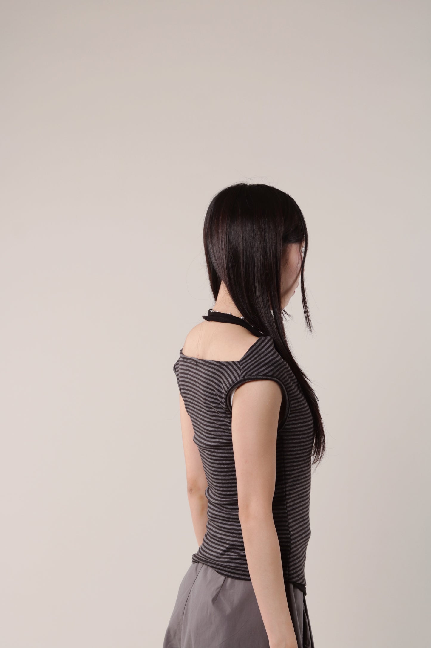 Lazy Striped Top (Black)