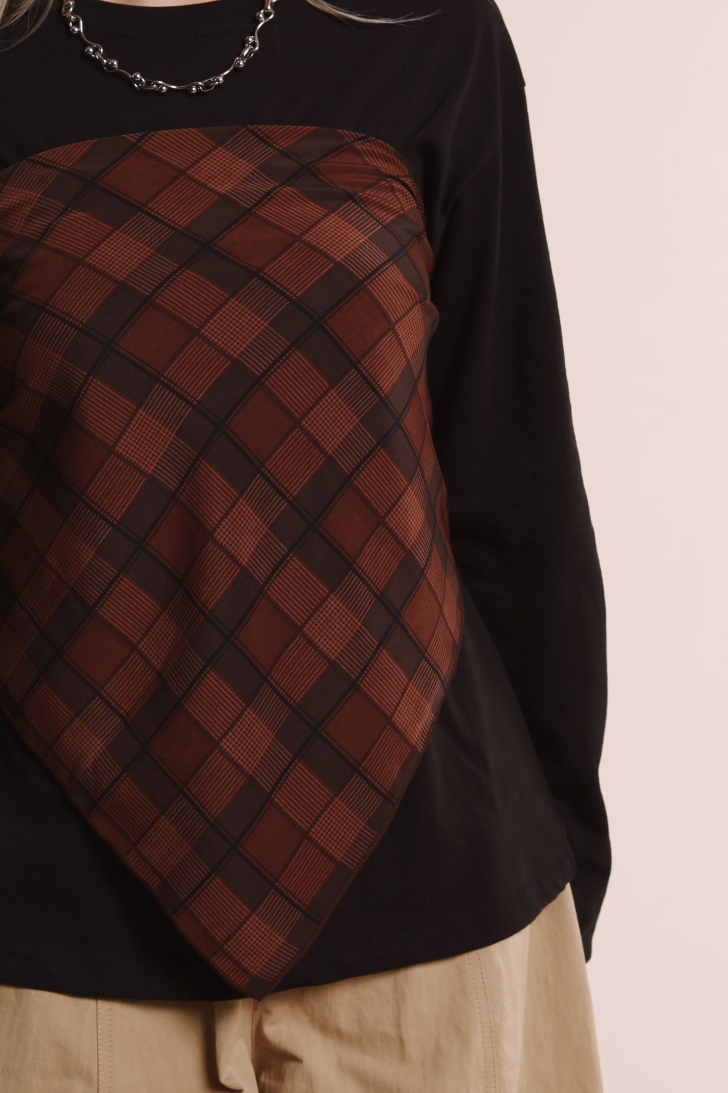 Checkered Scarf (Brown)